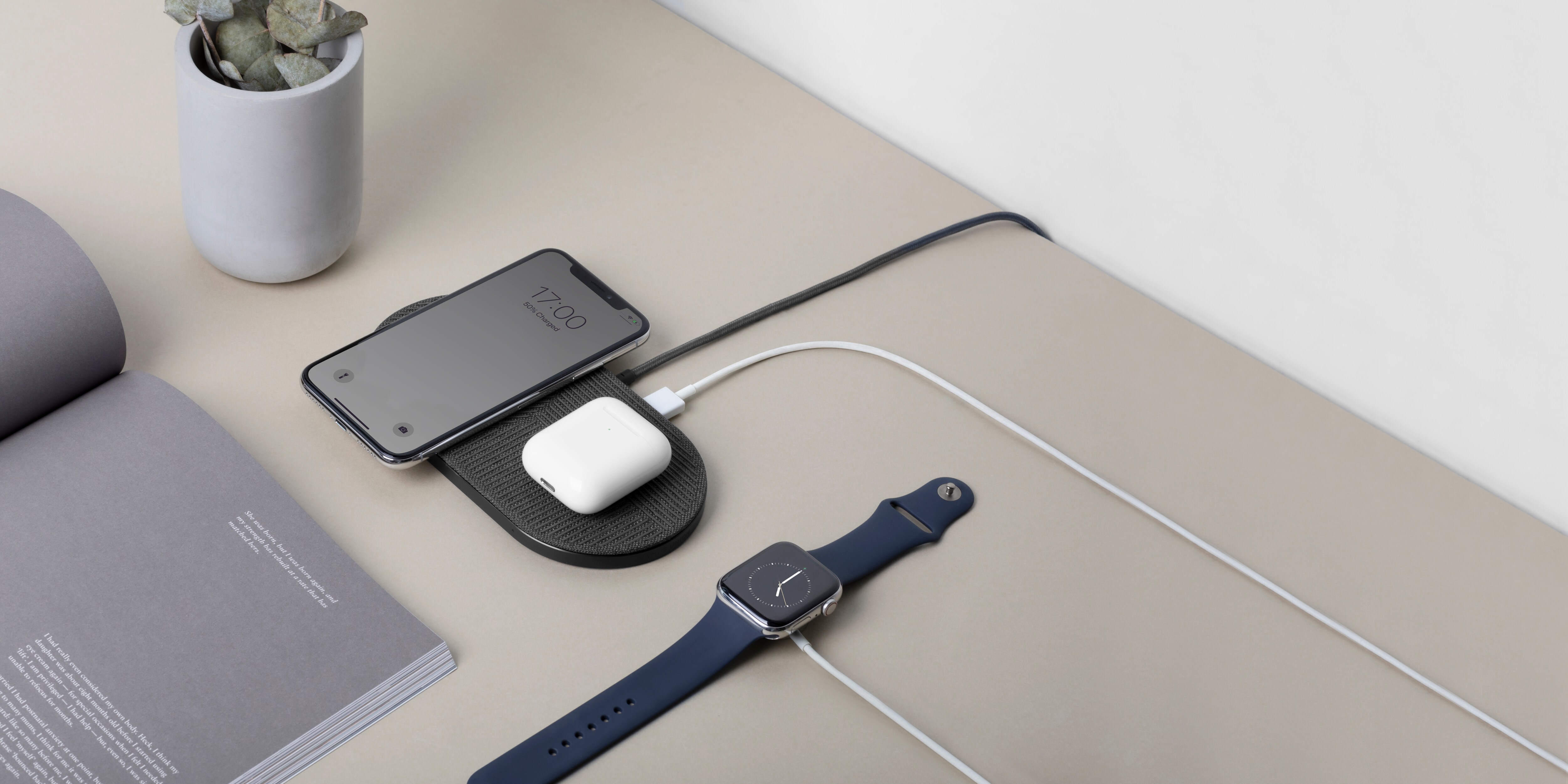 Native Union Drop XL 10W Wireless Charging Pad Slate Gray