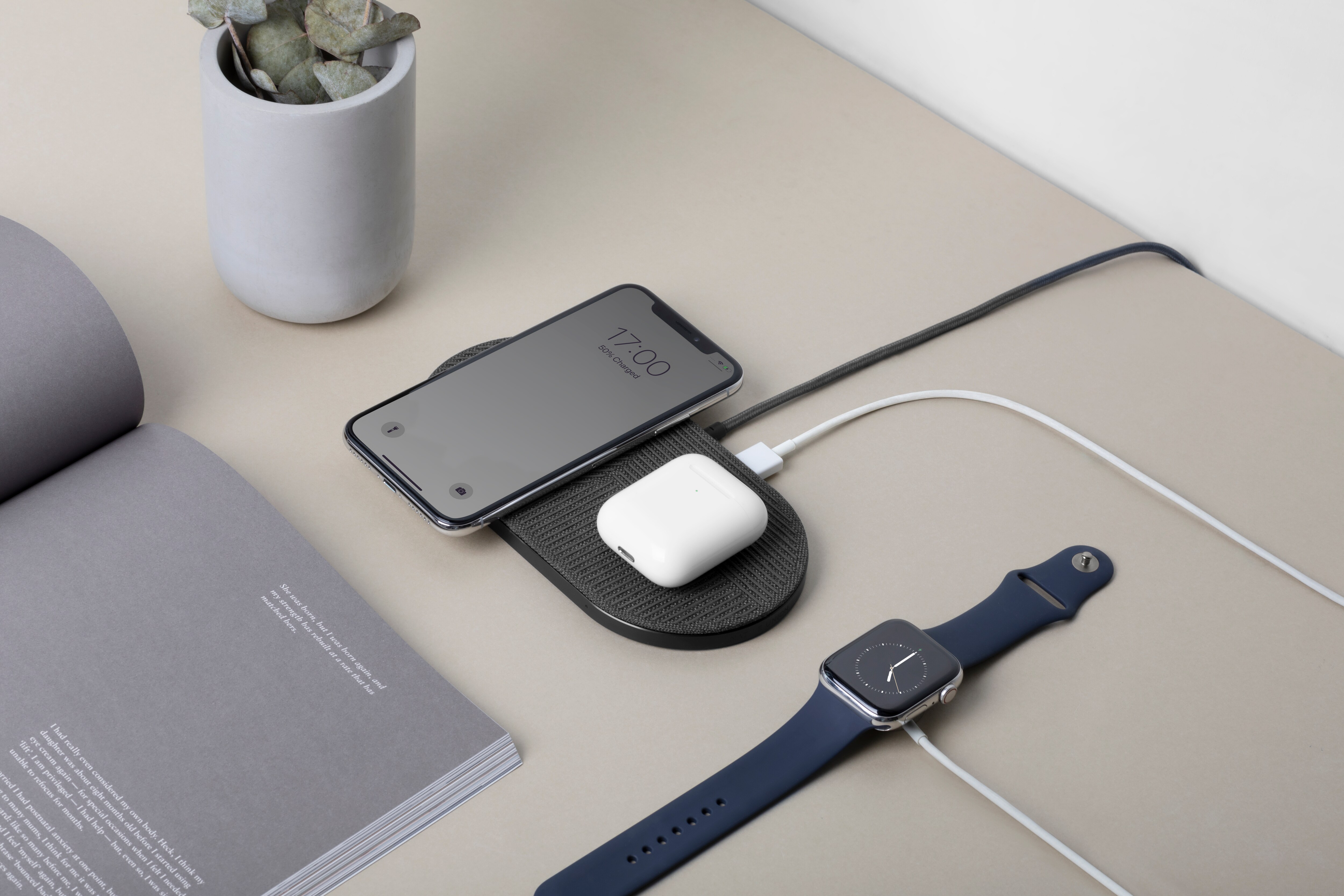 Native Union Drop XL 10W Wireless Charging Pad Slate Gray