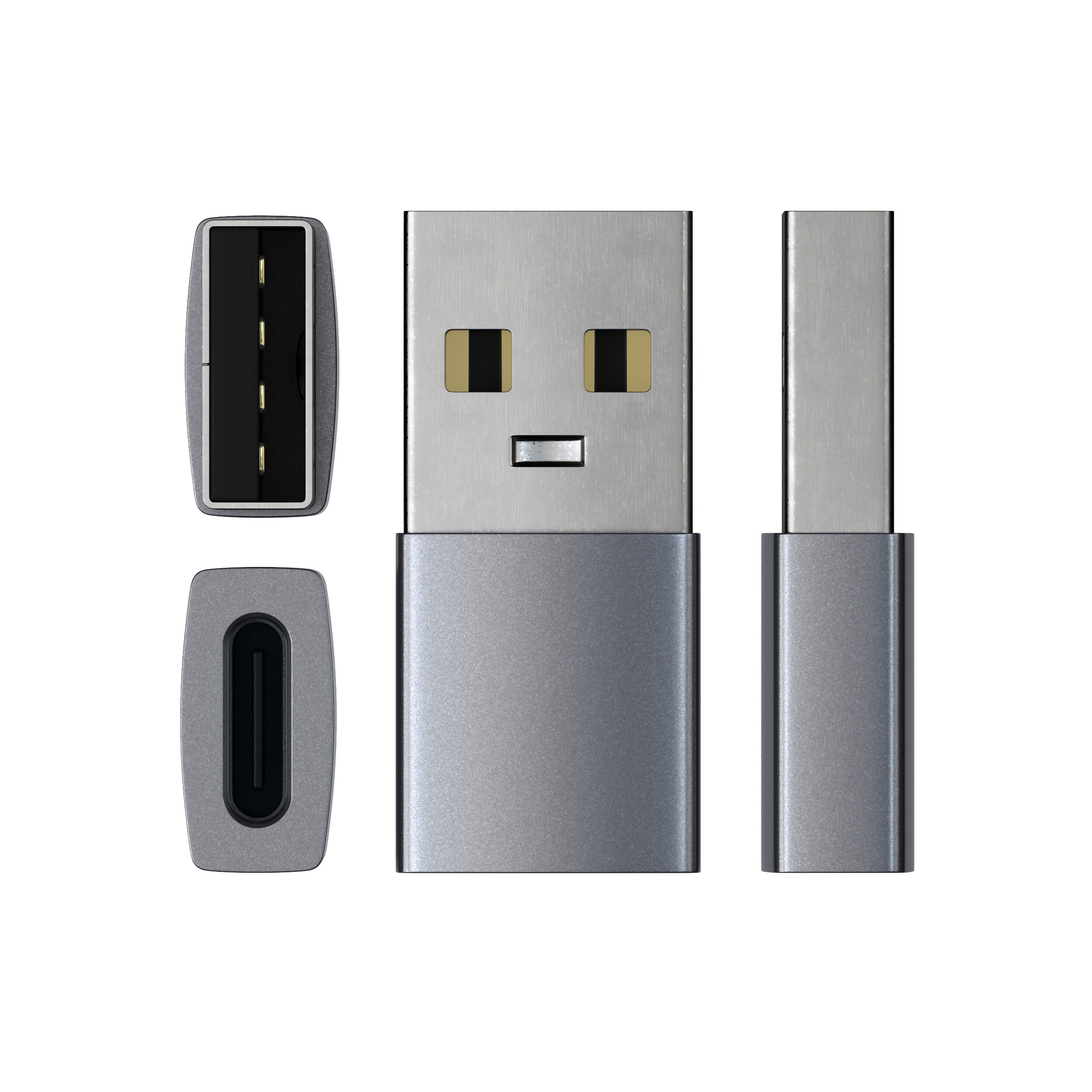 Satechi USB Type-A zu Type-C-Adapter Space Gray