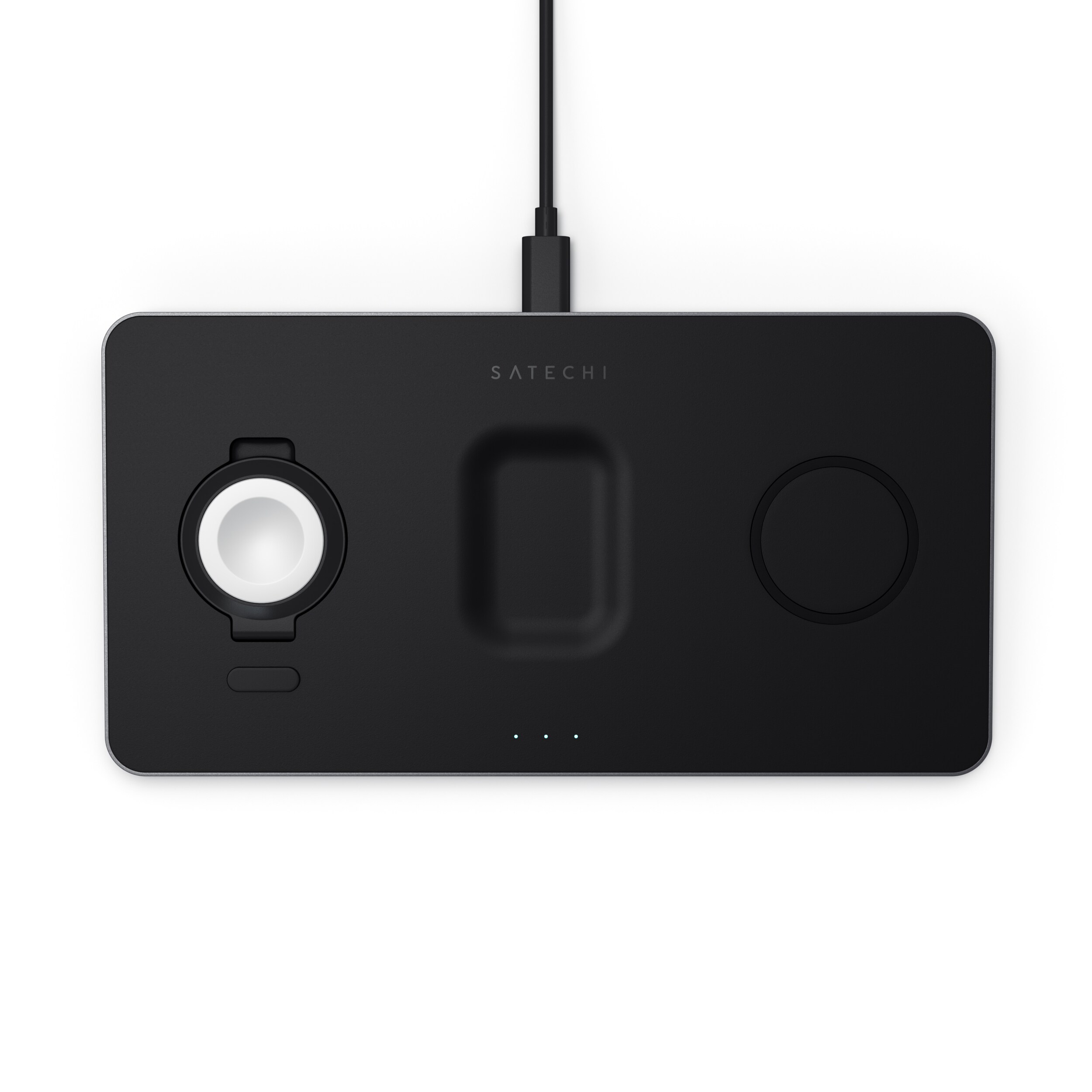 Satechi Trio Wireless Charging Pad Schwarz