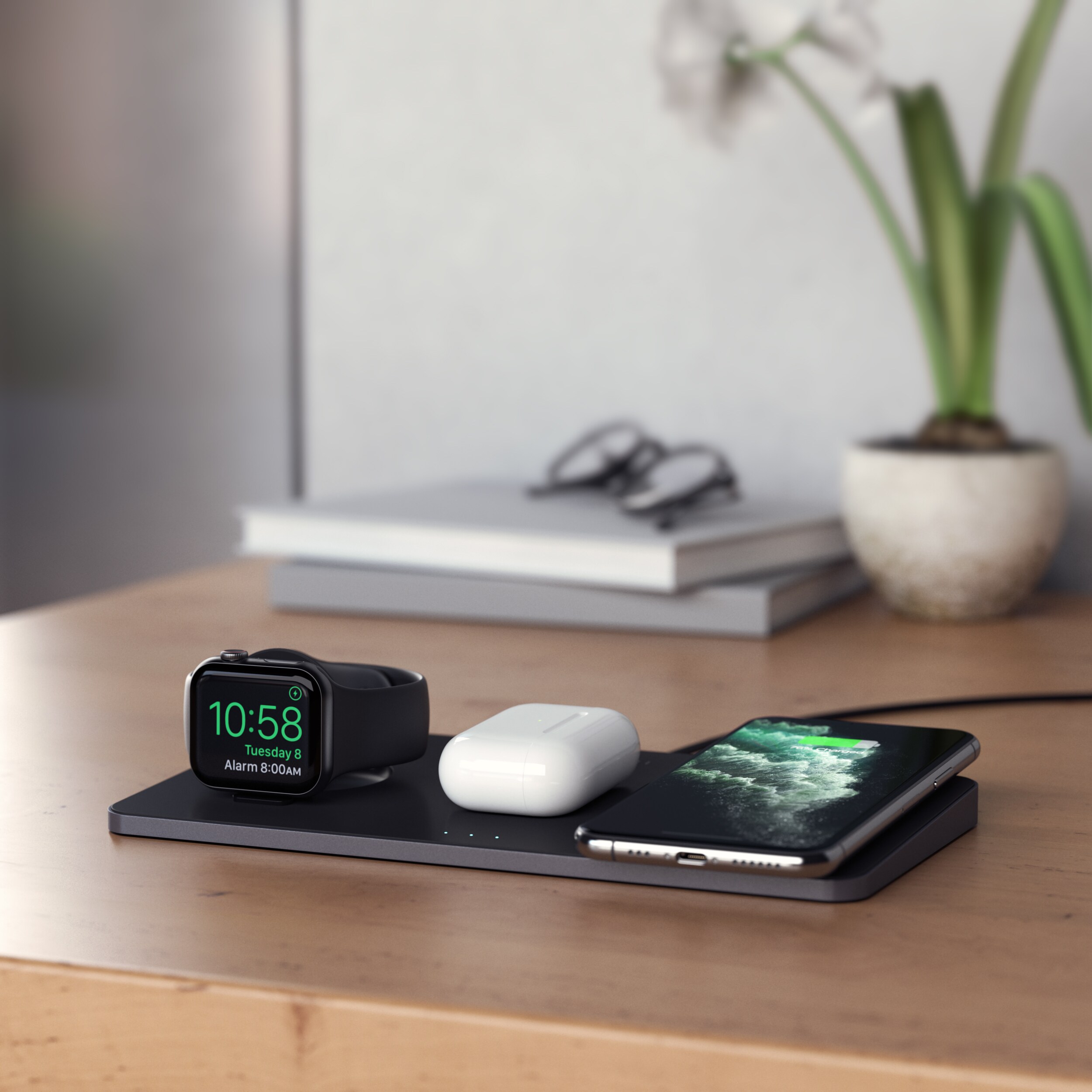 Satechi Trio Wireless Charging Pad Schwarz