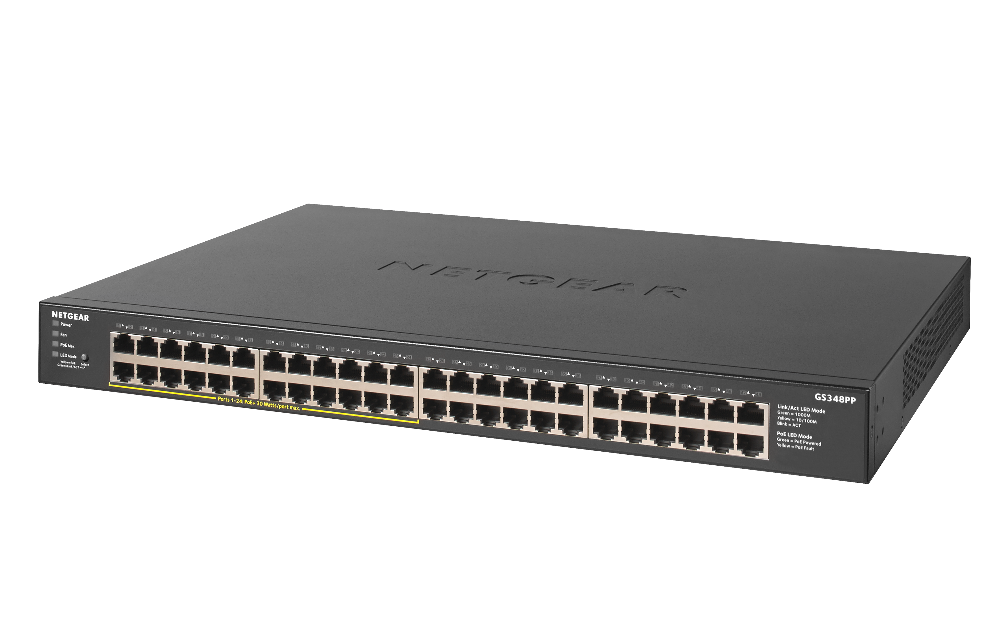 Netgear GS348PP 48-Port Gigabit Switch PoE+ unmanaged