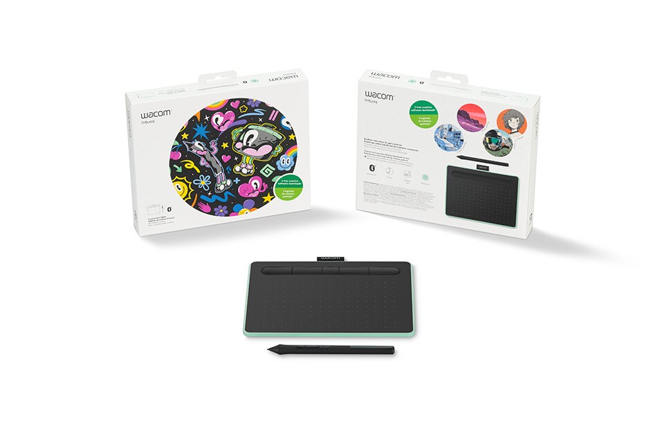 Wacom Intuos Format M Stift und Bluetooth Pistazie