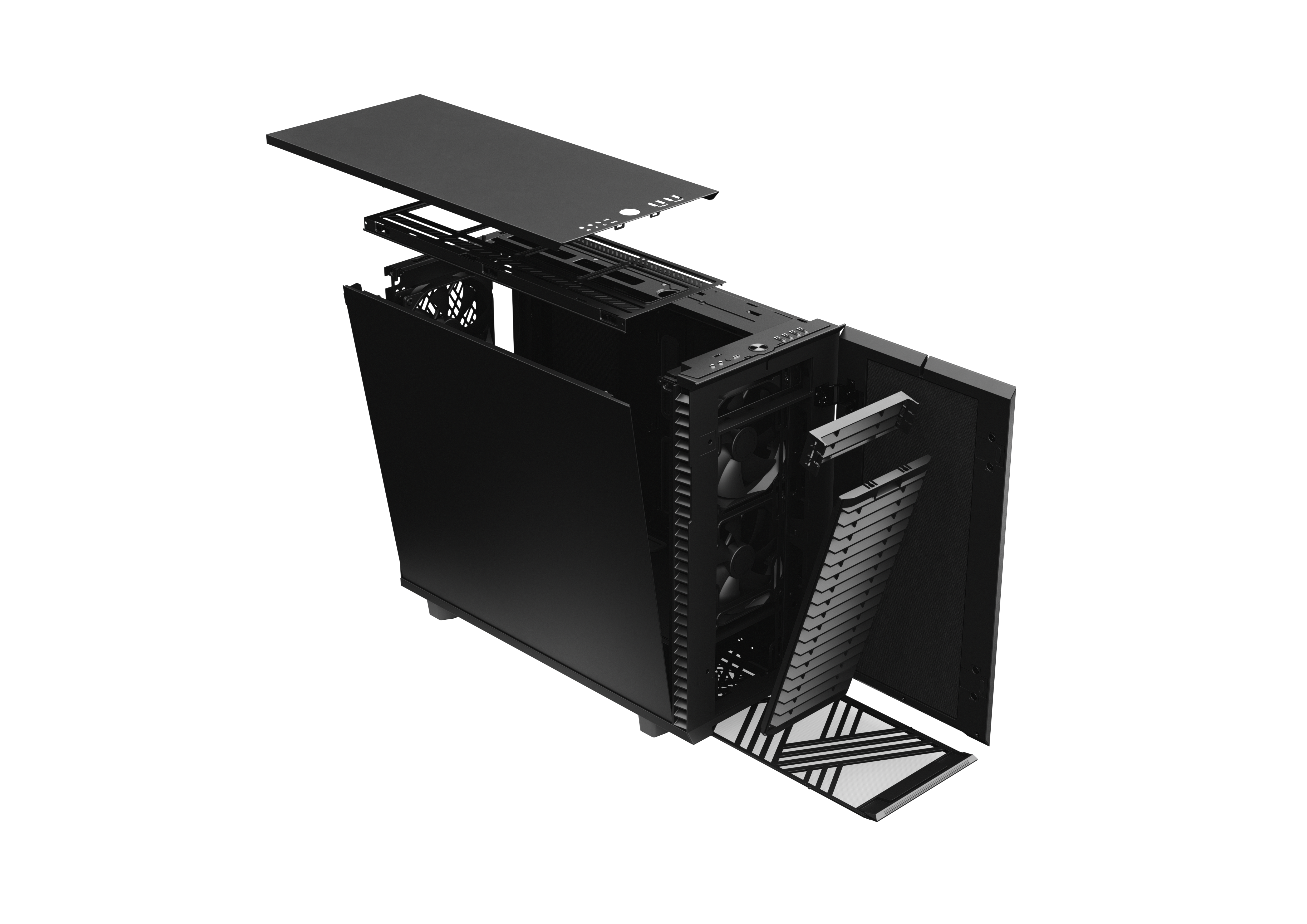 Fractal Design Define 7 ATX Gaming Gehäuse mit Dämmung solid black