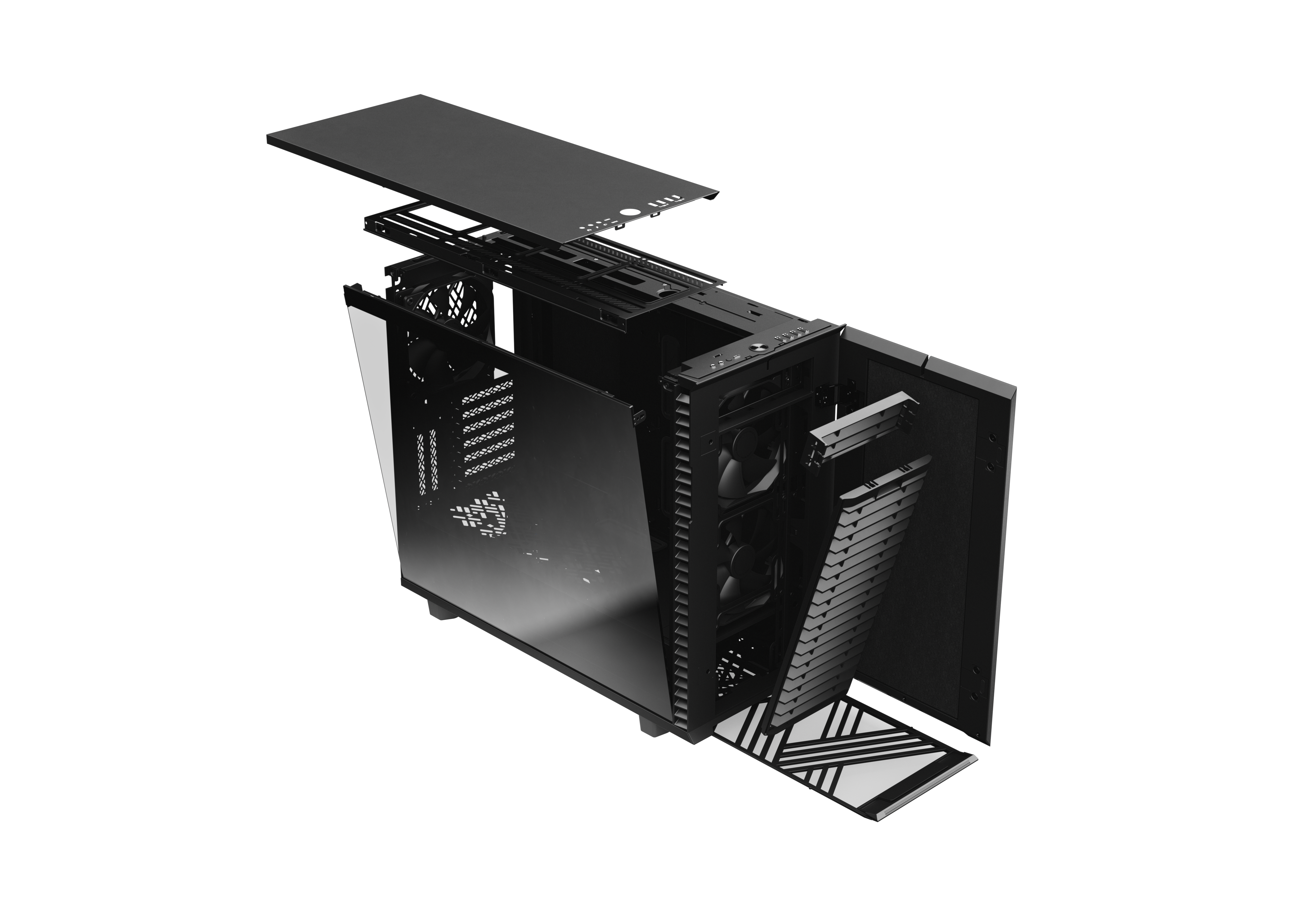 Fractal Design Define 7 ATX Gaming Gehäuse TG Seitenfenster/Dämmung black