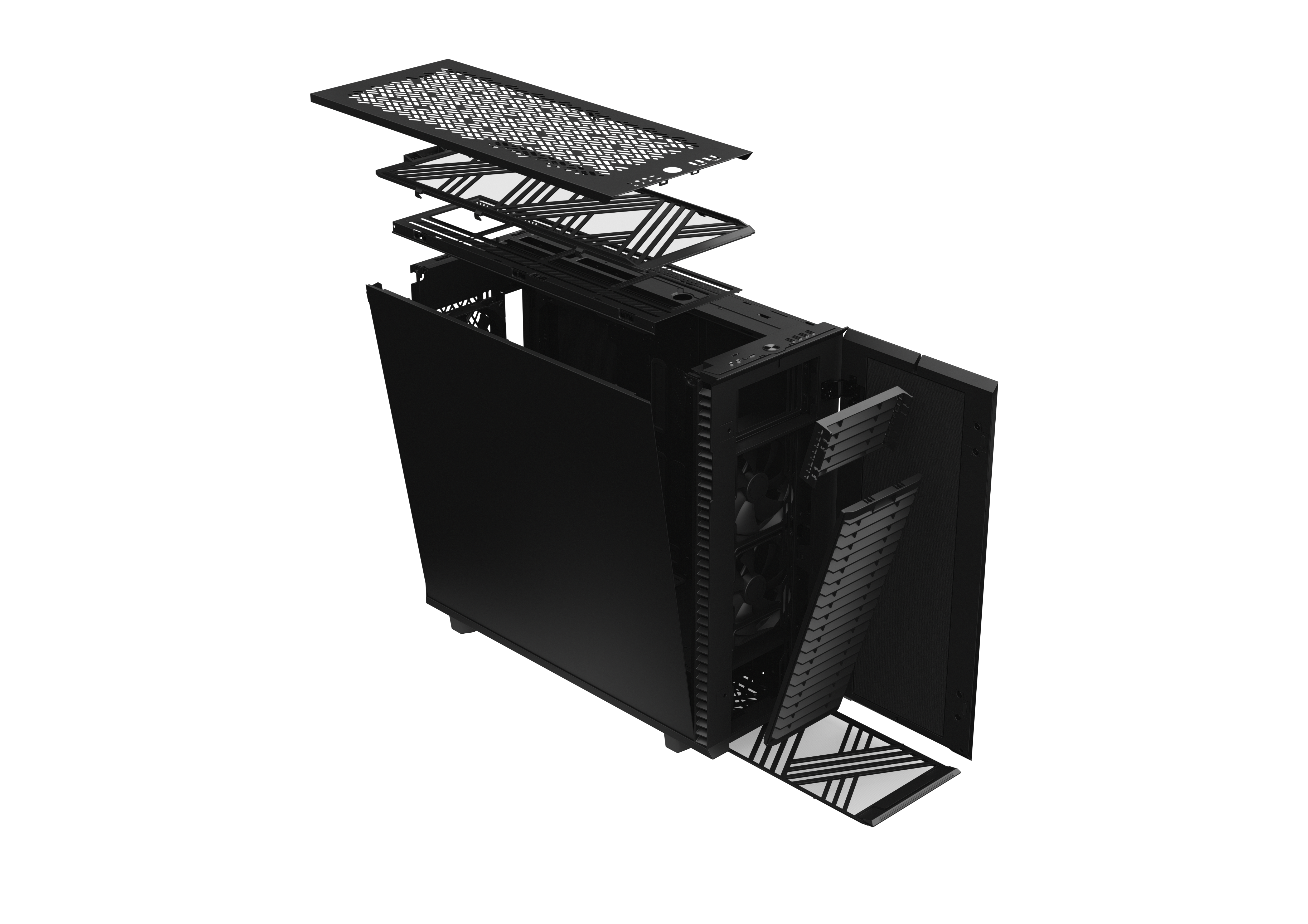 Fractal Design Define 7 XL ATX Gaming Gehäuse Schwarz mit Dämmung