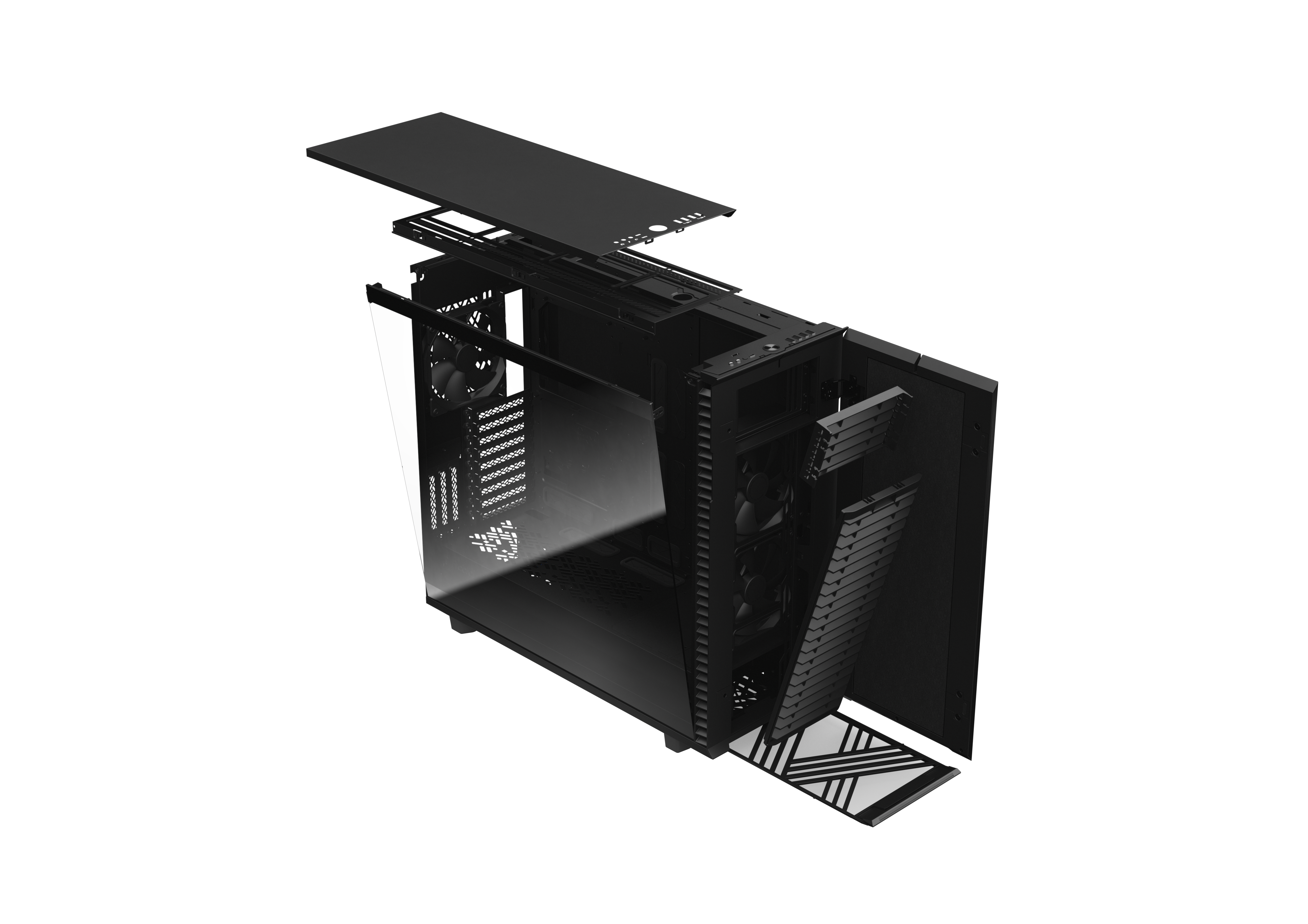 Fractal Design Define 7 XL Gaming Gehäuse Schwarz mit Dämmung/Seitenfenster DTL