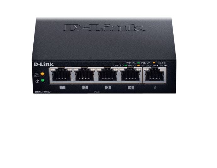 D-Link DGS 1005P - Switch - 5 x 10/100/1000 (4 PoE+)