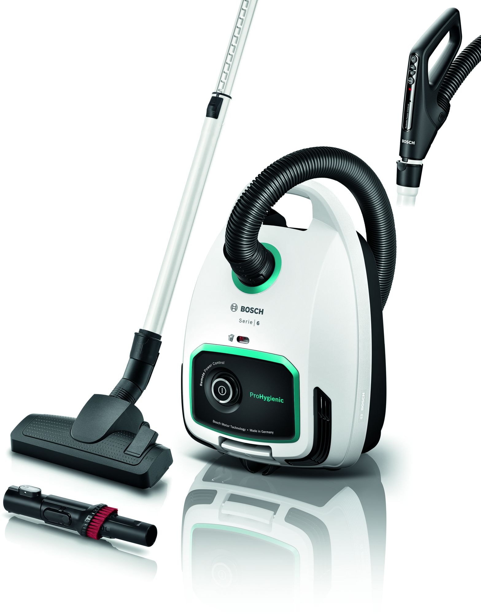 Bosch BGL6LHYG Serie 6 Bodenstaubsauger mit Beutel weiß