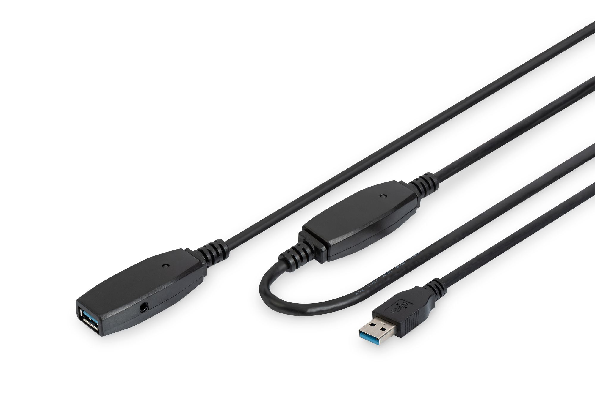 DIGITUS USB 3.0 aktives Verlängerungskabel 10m Typ-A St./Bu. schwarz