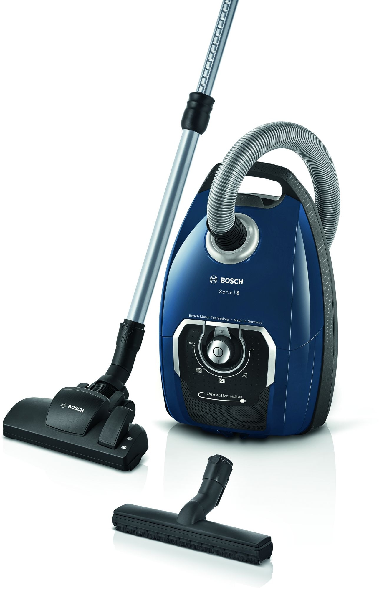 Bosch Serie 8 BGB75X494 Bodenstaubsauger mit Beutel blau