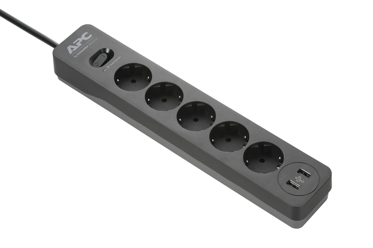 APC Surge Protector - PME5U2B-GR - Steckdosenleiste mit Überspannungsschutz