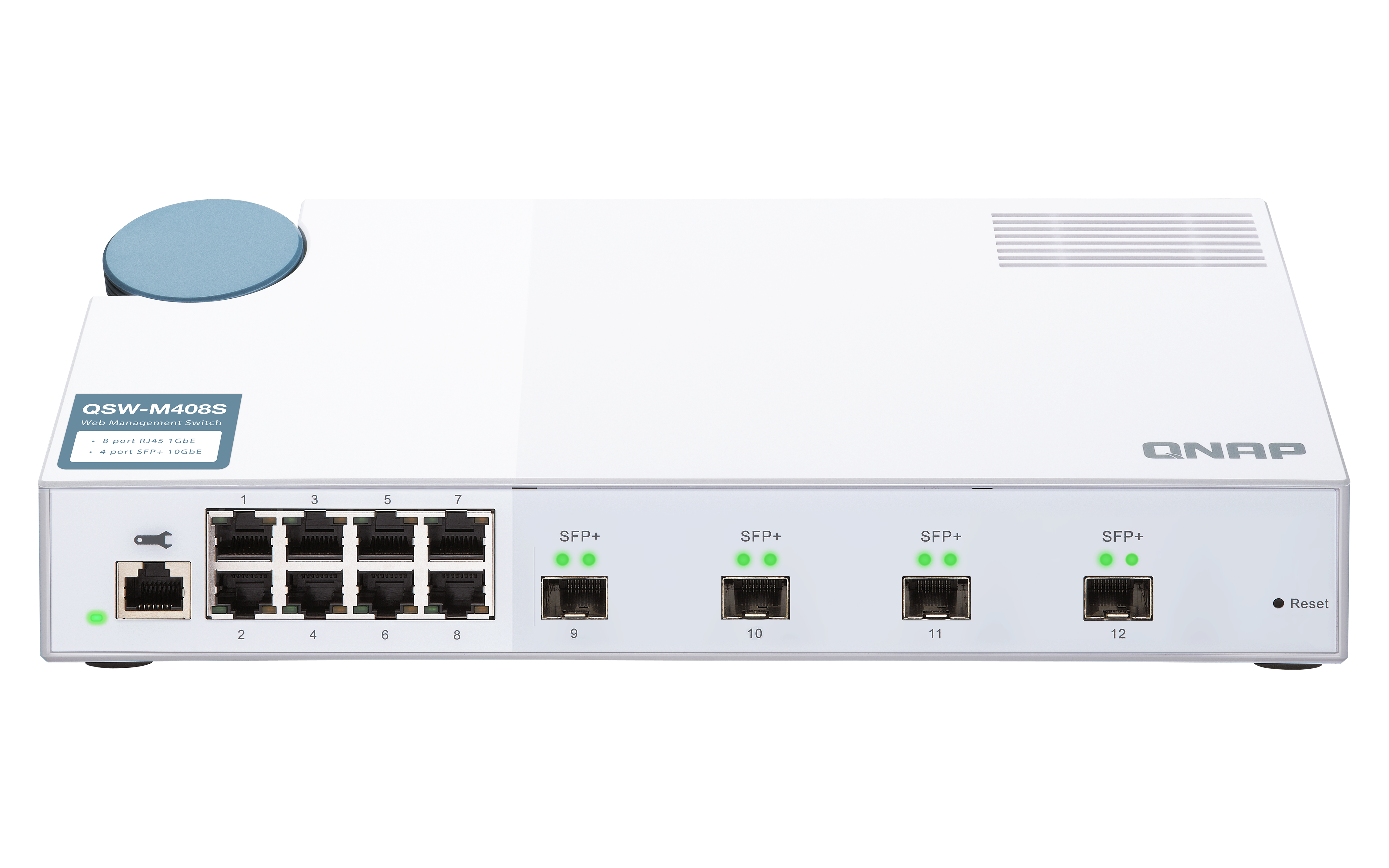 QNAP QSW-M408S 8 Port Desktop Switch Web Managed 1G/10G SFP+