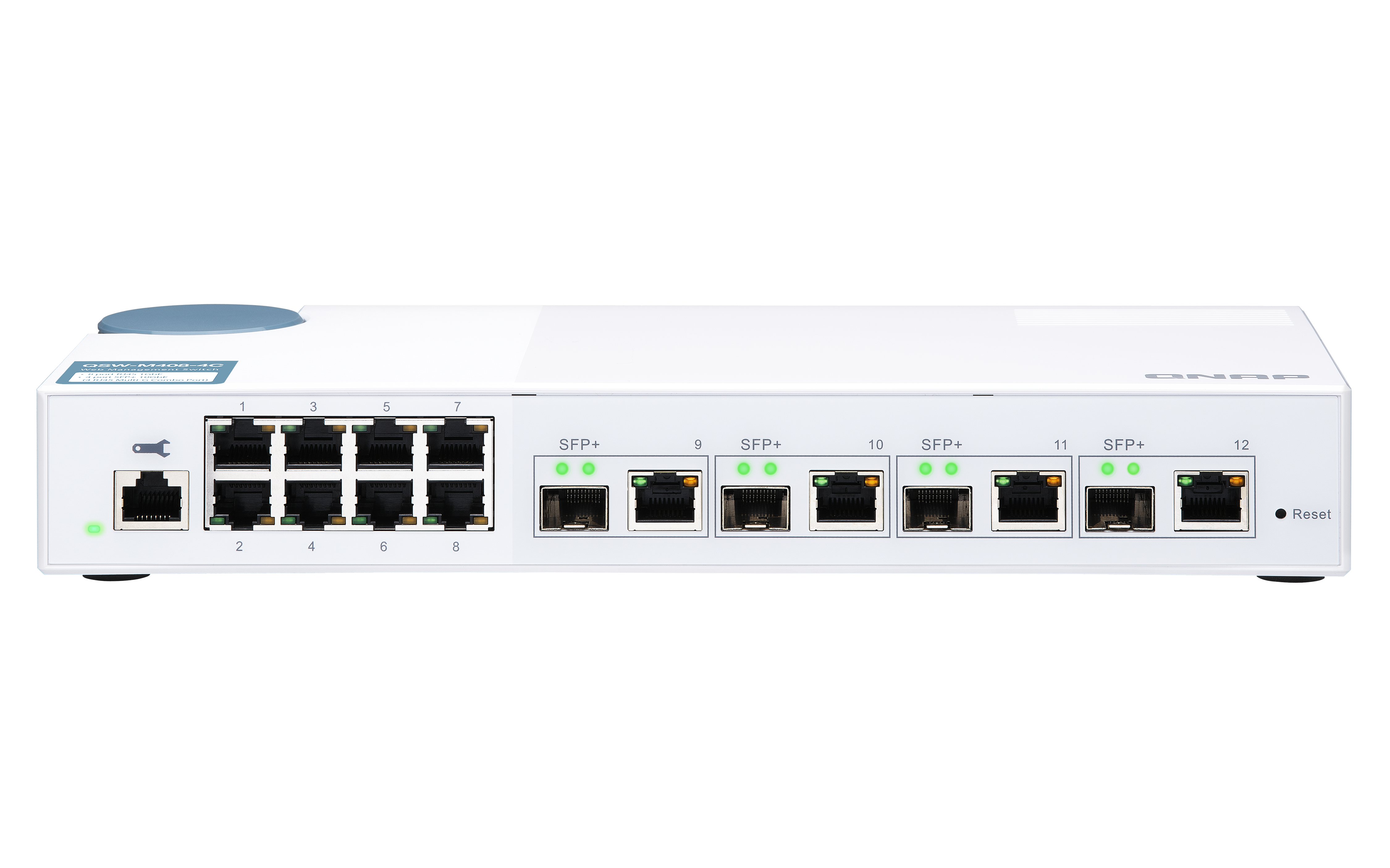 QNAP QSW-M408-4C 8 Port Desktop Switch Web Managed 1G/4xCombo 10G SFP+