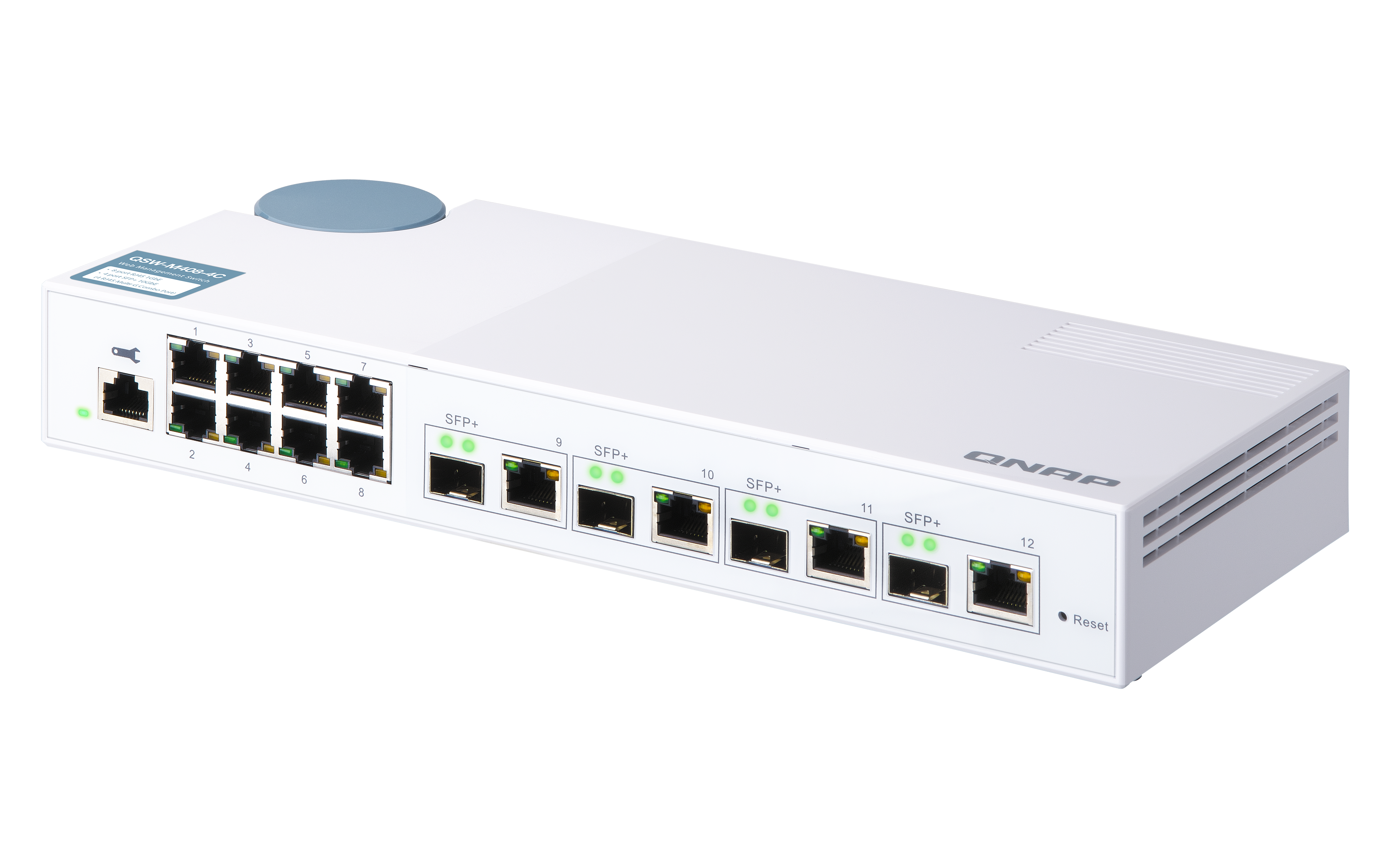 QNAP QSW-M408-4C 8 Port Desktop Switch Web Managed 1G/4xCombo 10G SFP+