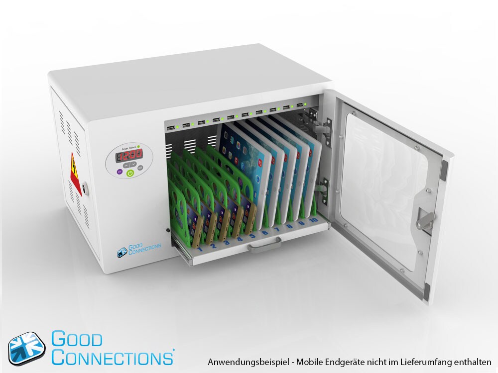 Good Connections Tablet-Ladewagen für bis zu 10 Geräte, UV-Desinfektion