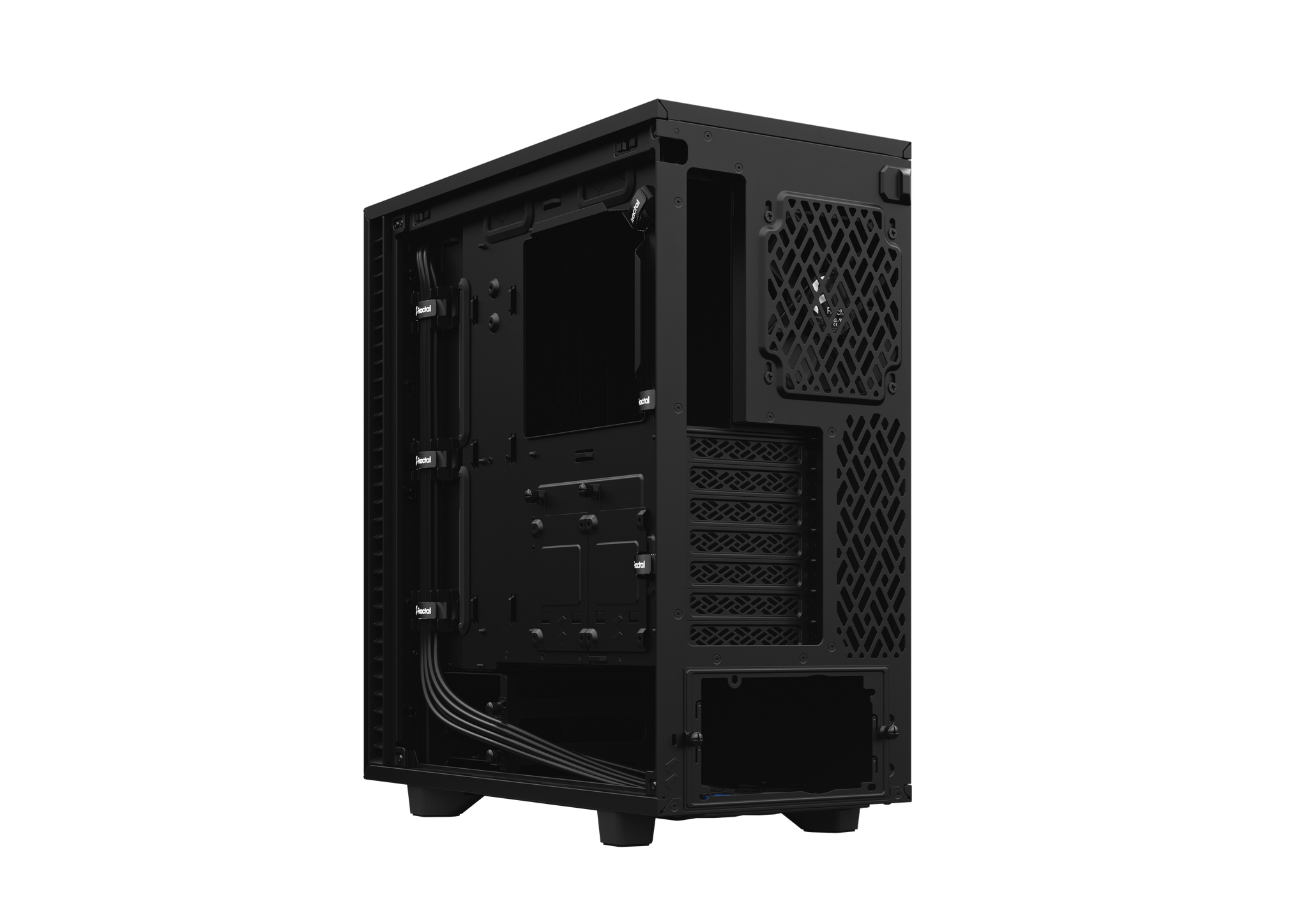 Fractal Design Define 7 Compact ATX Gaming Gehäuse Solid Schwarz mit Dämmung