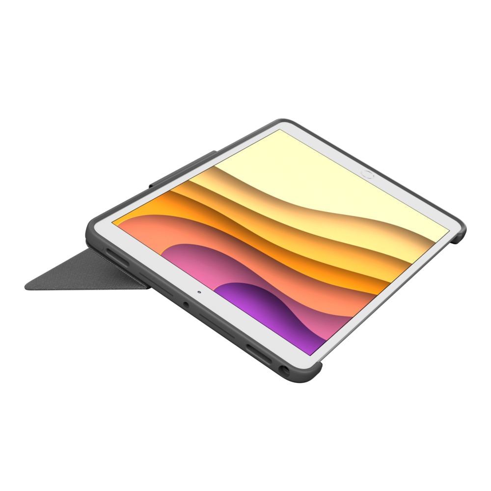 Logitech Slim Combo Hülle und Tastatur für iPad 7. Generation 2019 grau