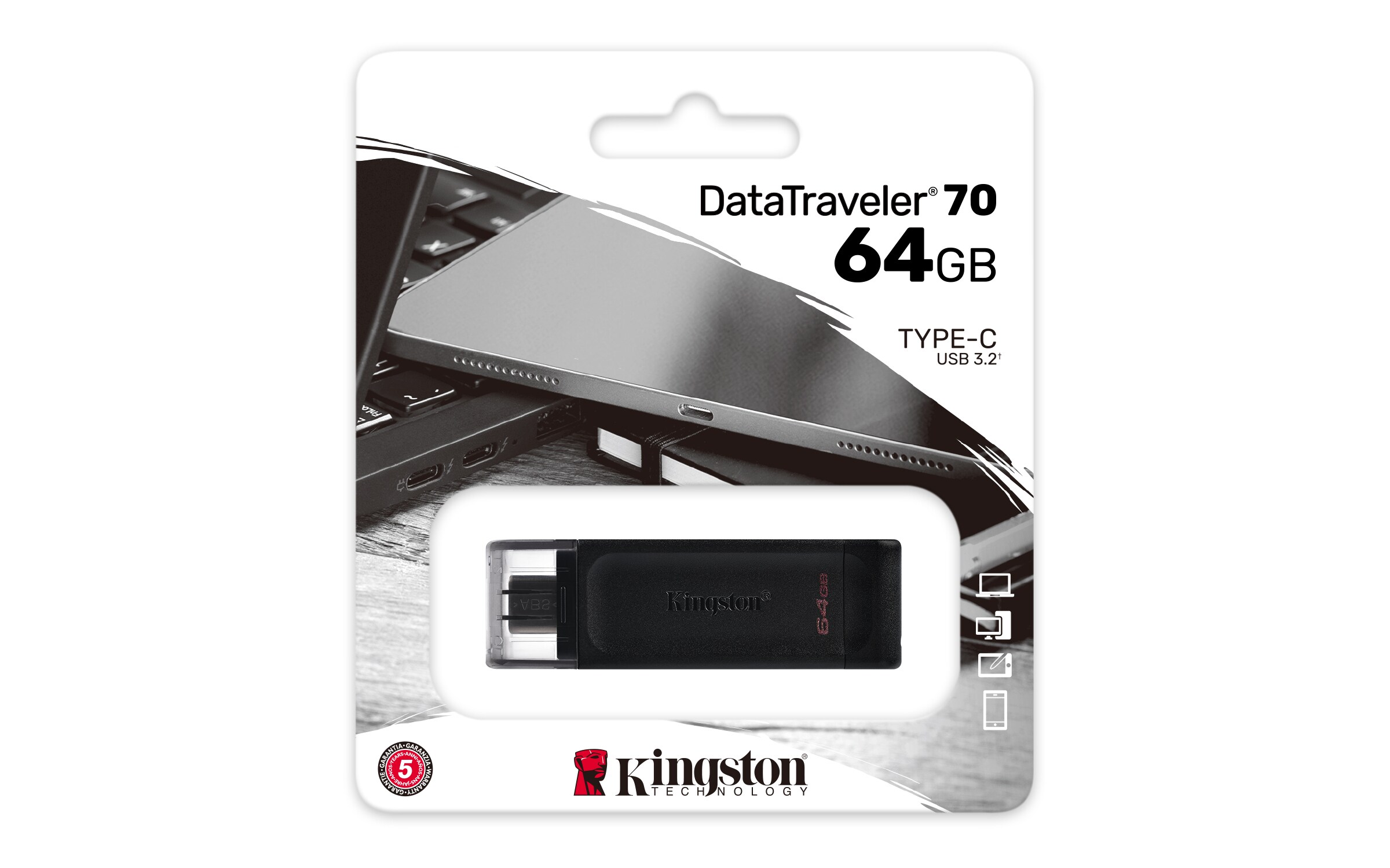 Kingston 64GB DataTraveler 70 USB-Typ C 3.2 Gen1 USB-Stick