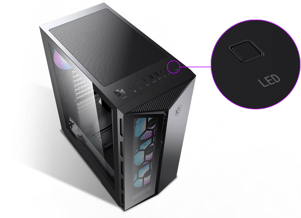 MSI MPG Gungnir 100R MIDI Tower Gaming Gehäuse, Echtglas Seitenfenster