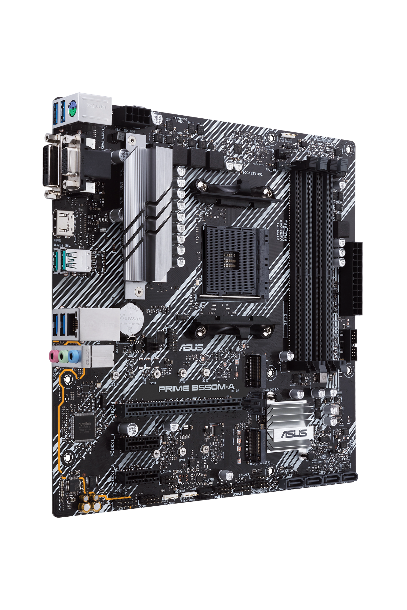 ASUS Prime B550M-A mATX Mainboard Sockel AM4 M.2/USB3.2/HDMI/DVI/VGA