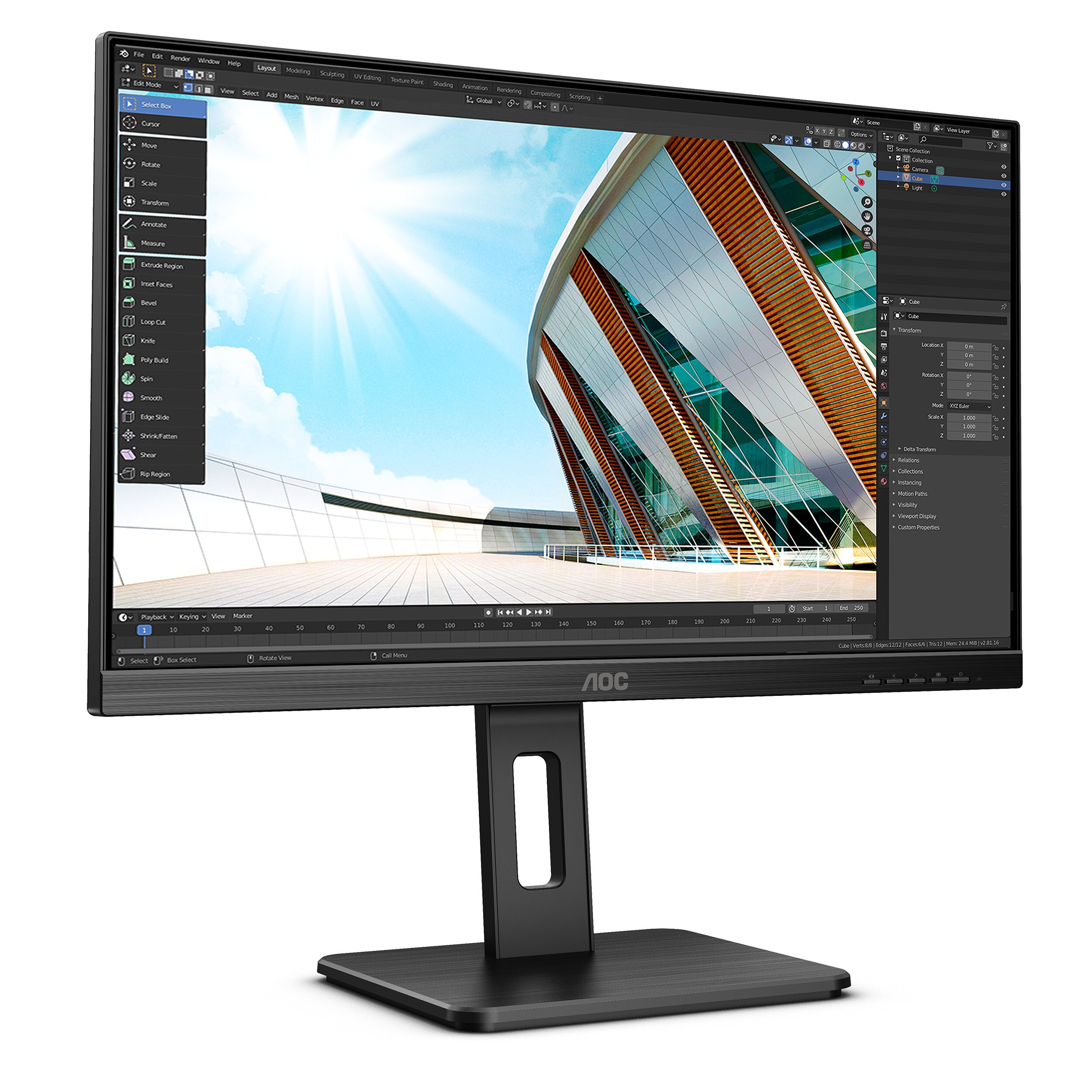 AOC Q24P2Q 60,45cm (23,8") Full HD KVM 16:9 HDMI/DP/USB-C 4ms