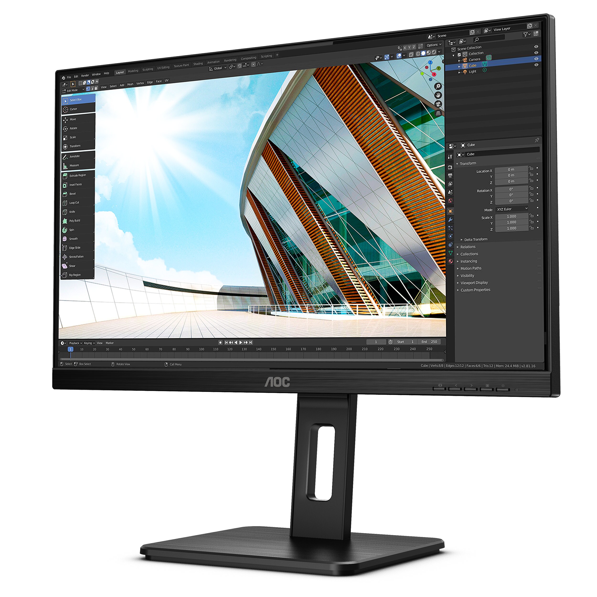 AOC Q24P2Q 60,45cm (23,8") Full HD KVM 16:9 HDMI/DP/USB-C 4ms