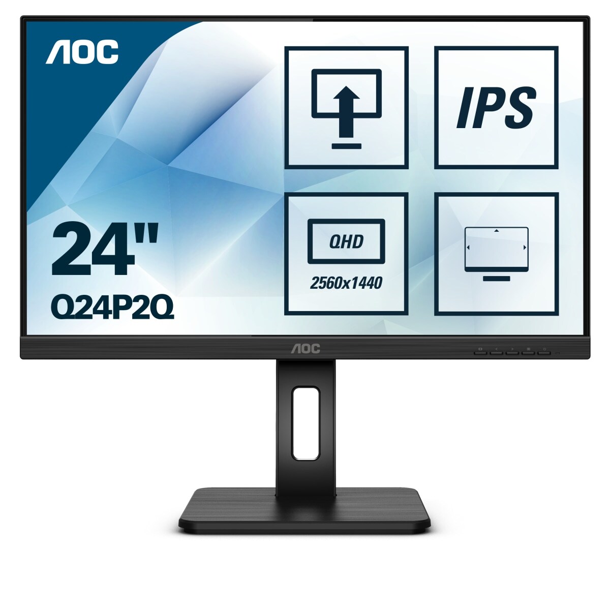 AOC Q24P2Q 60,45cm (23,8") Full HD KVM 16:9 HDMI/DP/USB-C 4ms