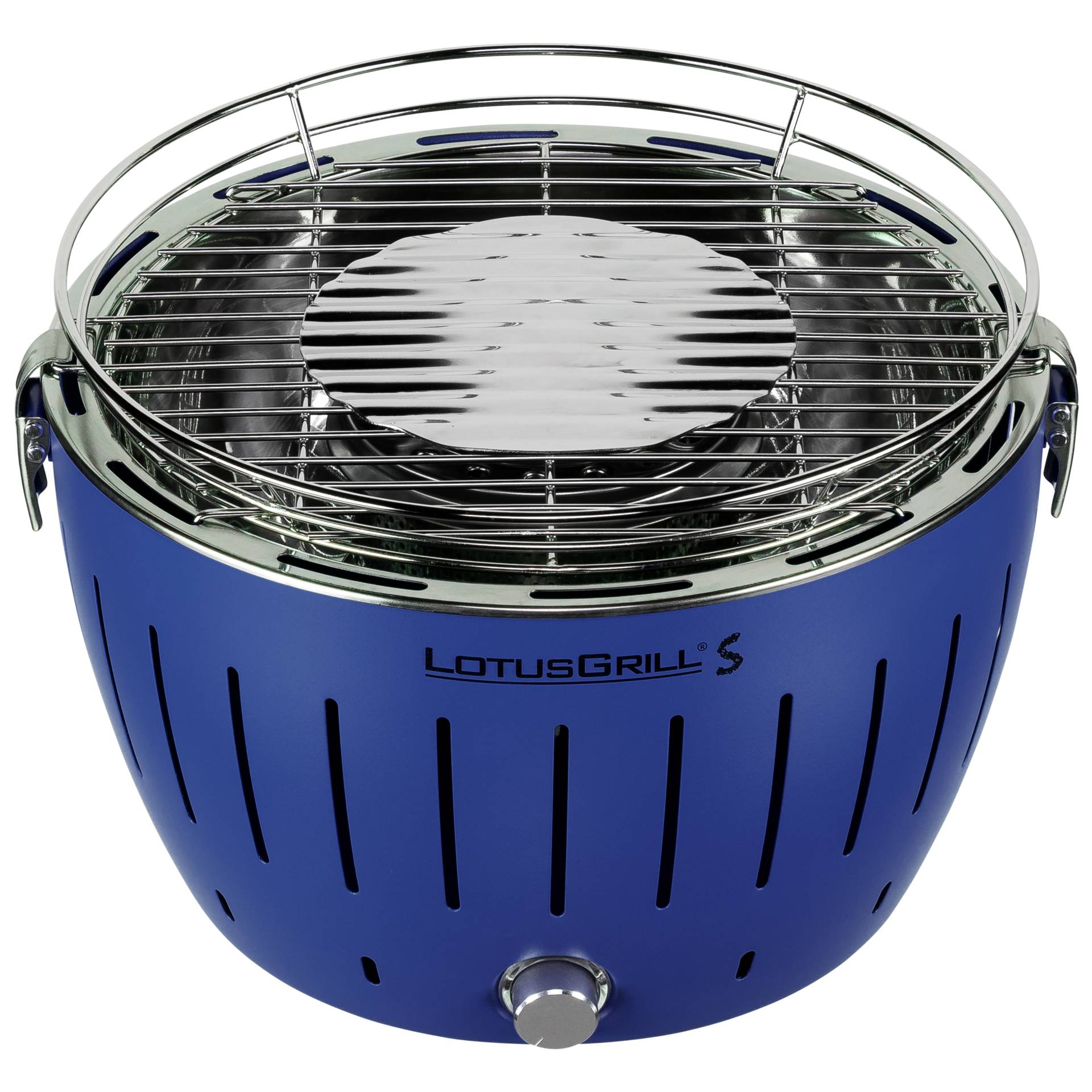 LotusGrill G280 Holzkohlegrill rauchfrei, tiefblau