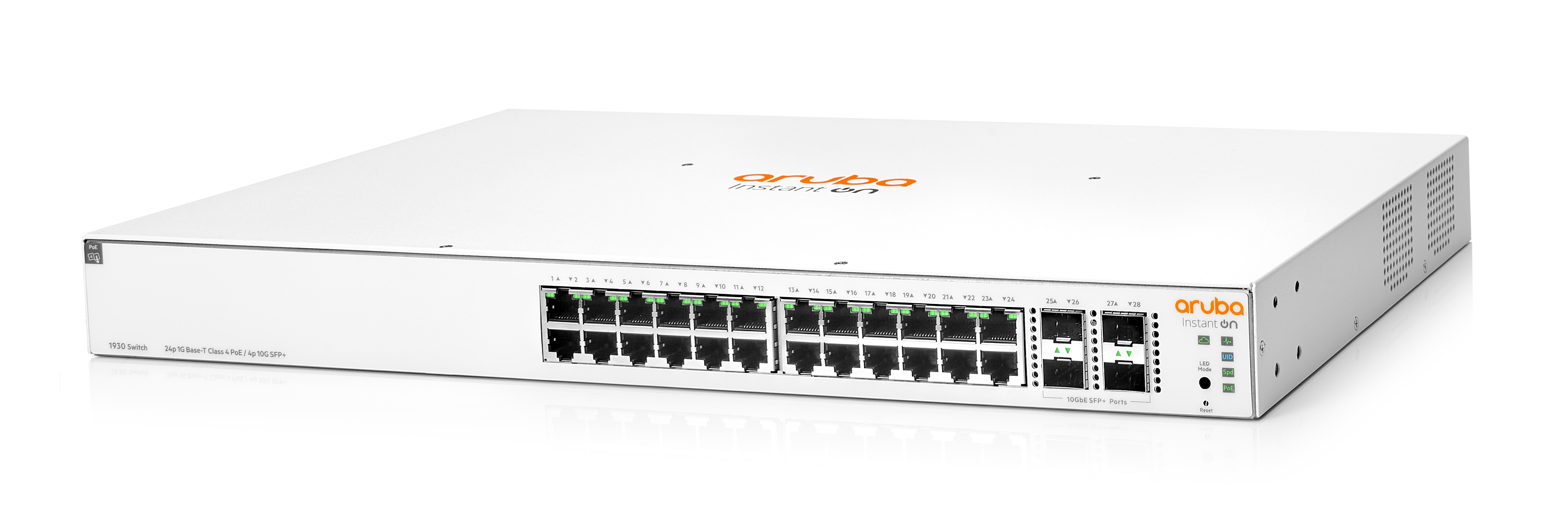 HPE Aruba Instant On 1930-24G-4SFP/SFP+-PoE (370W) Web Managed Switch