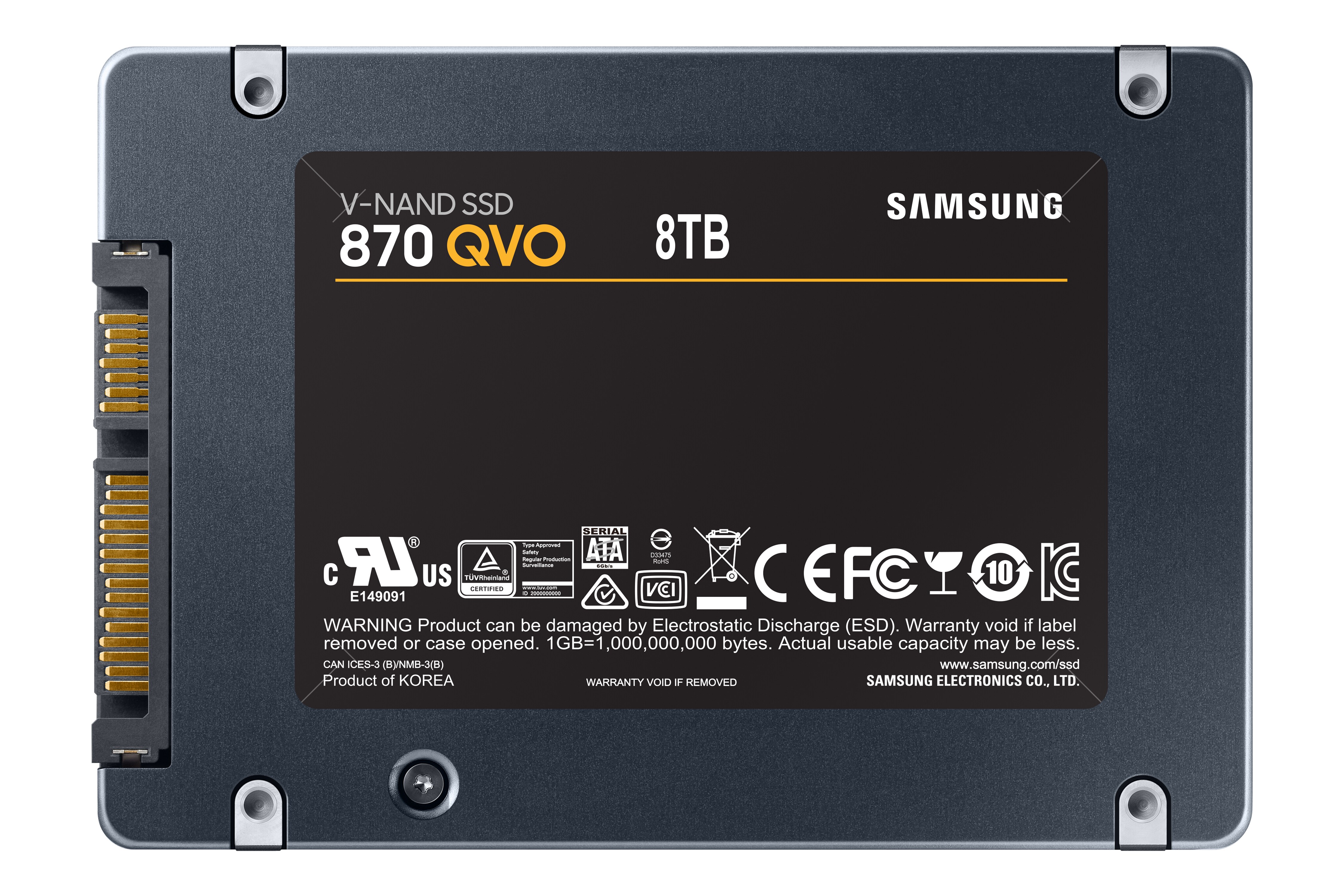 Samsung 870 QVO Interne SATA SSD 8 TB 2.5zoll QLC