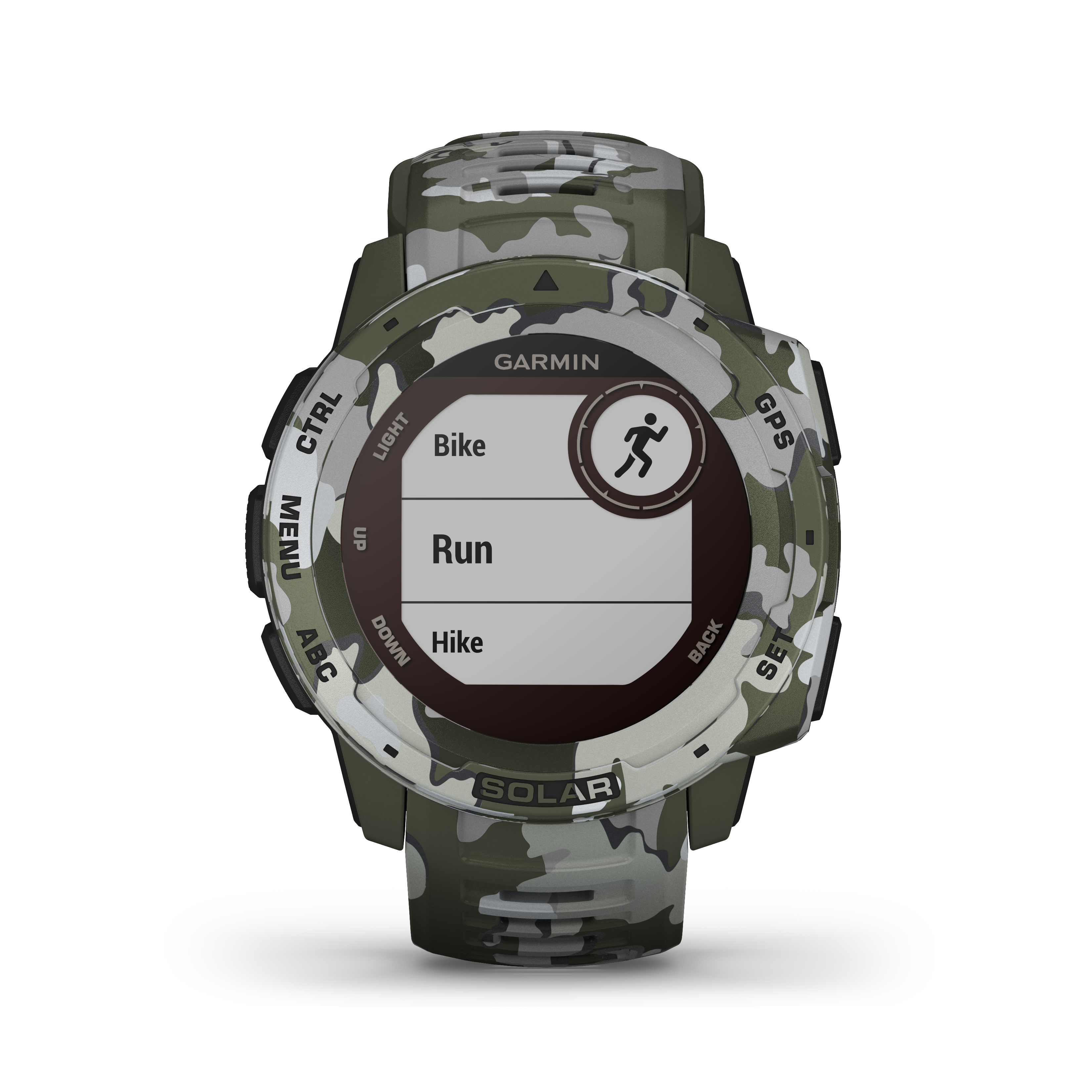 Garmin Instinct Solar Camo GPS-Multisport-Smartwatch grün