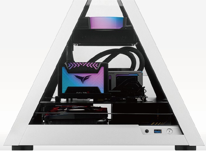 Azza Pyramid Mini 806 Gaming Tower, RGB Beleuchtung, Glasfenster