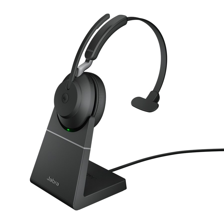 Jabra Evolve 2 65 MS Wireless Mono Headset USB-C schwarz m. Ladestation