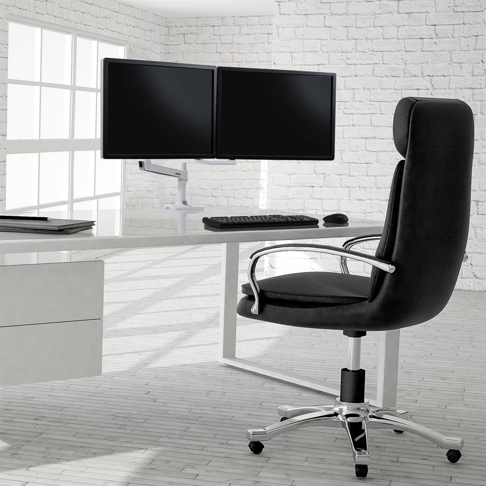 Ergotron LX Dual Direct Monitorarm, Tischhalterung (weiß)