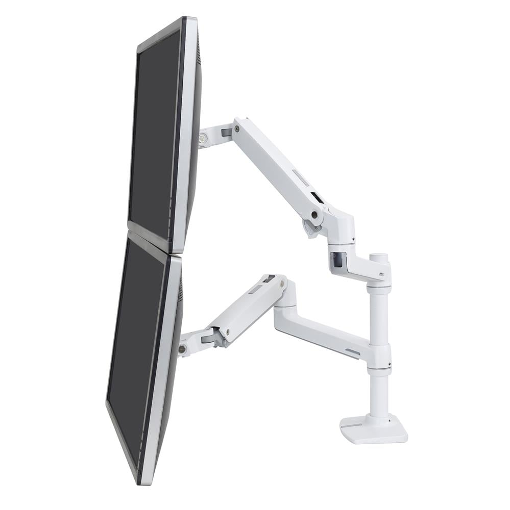 Ergotron LX Dual Monitorarm, Tischhalterung (weiß)