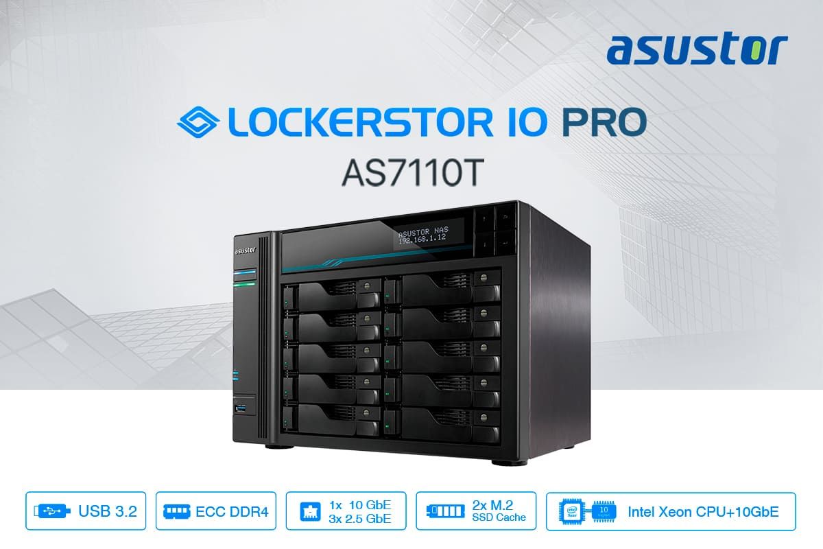 ASUSTOR AS6510T Lockerstor 10 Pro NAS System 10-bay