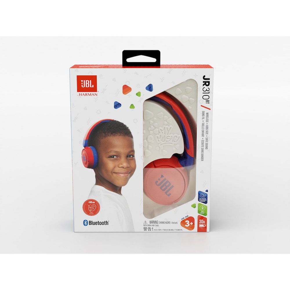 JBL JR310BT - On Ear-Bluetooth Kopfhörer für Kinder blau/rot ++ Cyberport