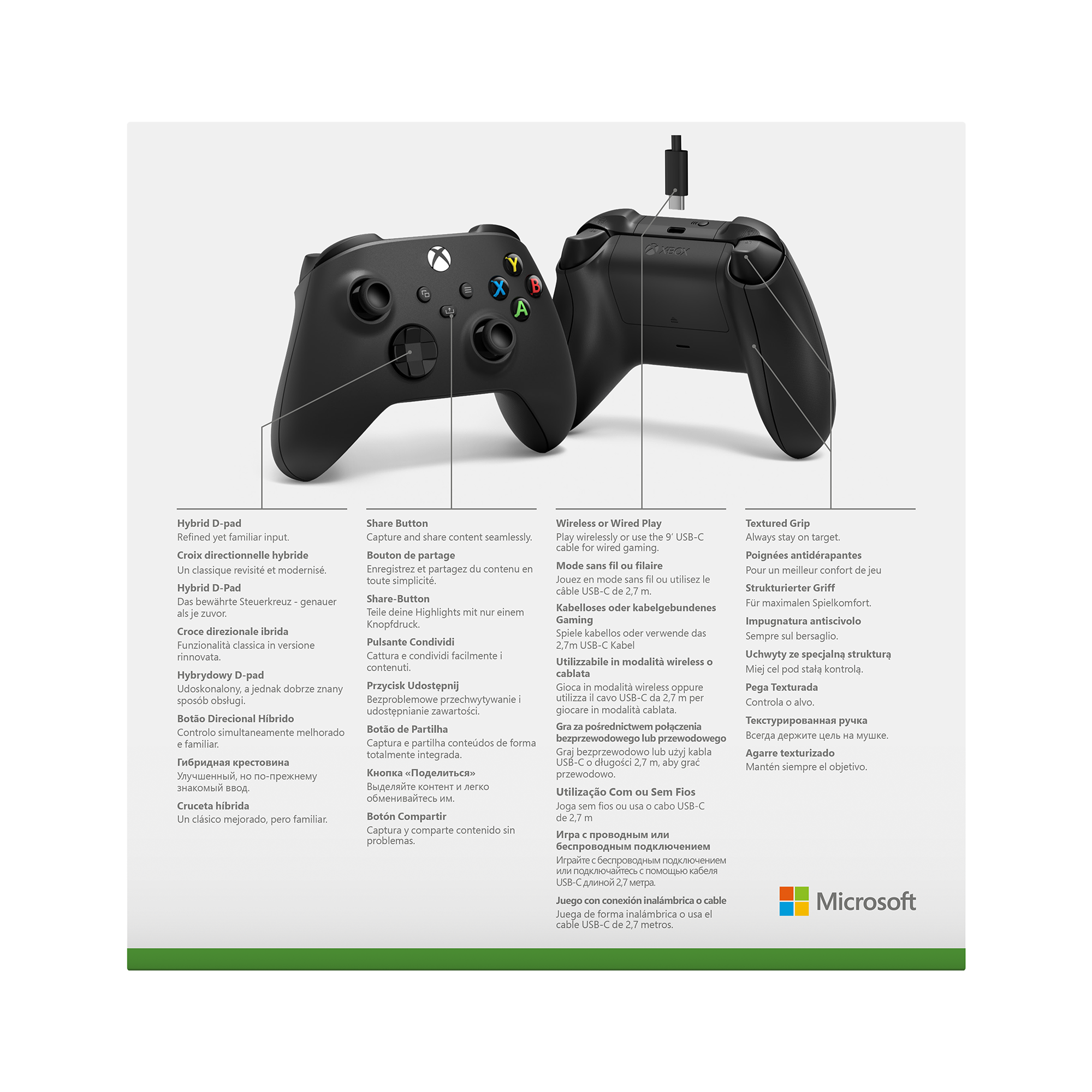 Microsoft Xbox Wireless Controller + USB-C Kabel