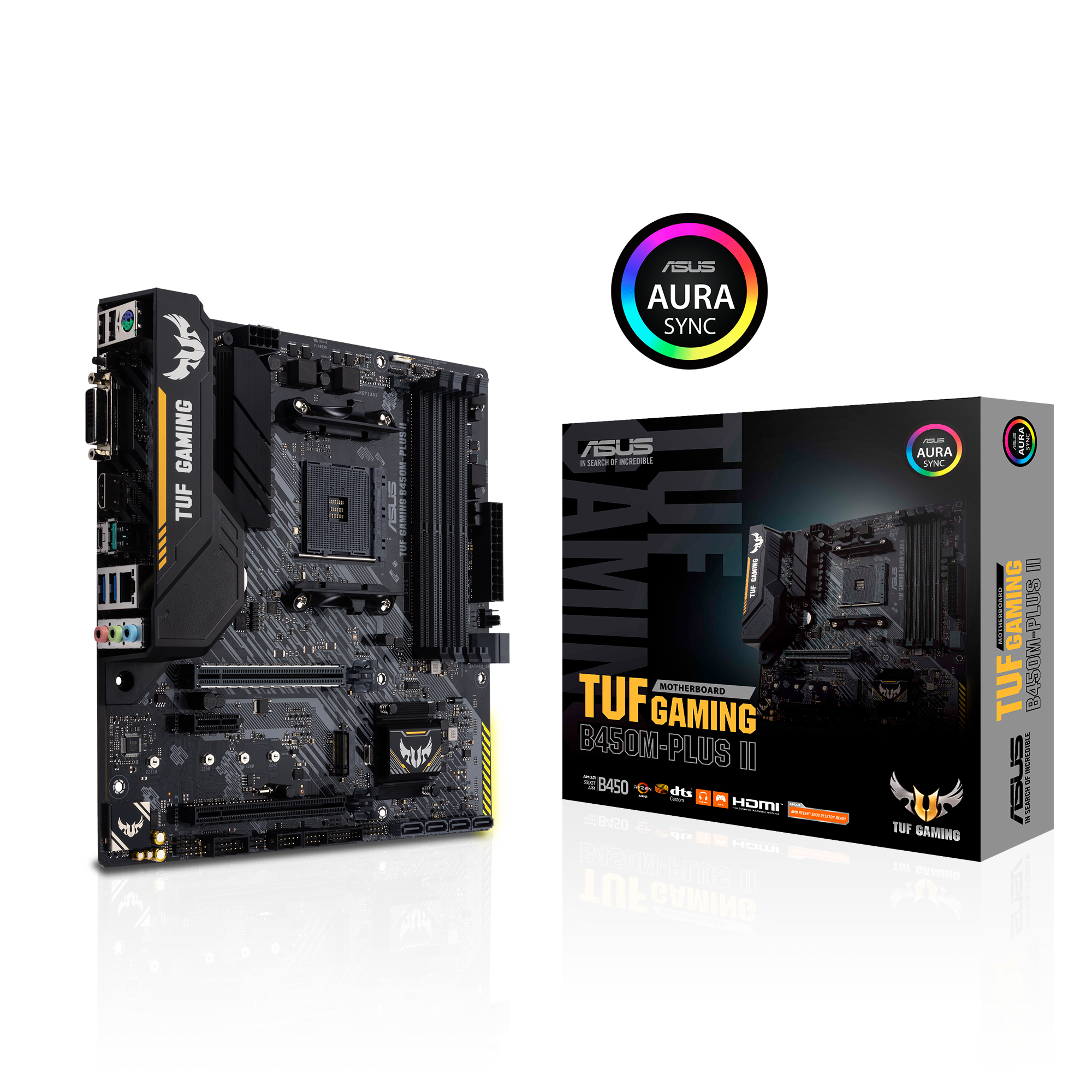 ASUS TUF B450M-Plus Gaming II mATX Mainboard Sockel AM4 M.2/USB3.1/HDMI/DVI