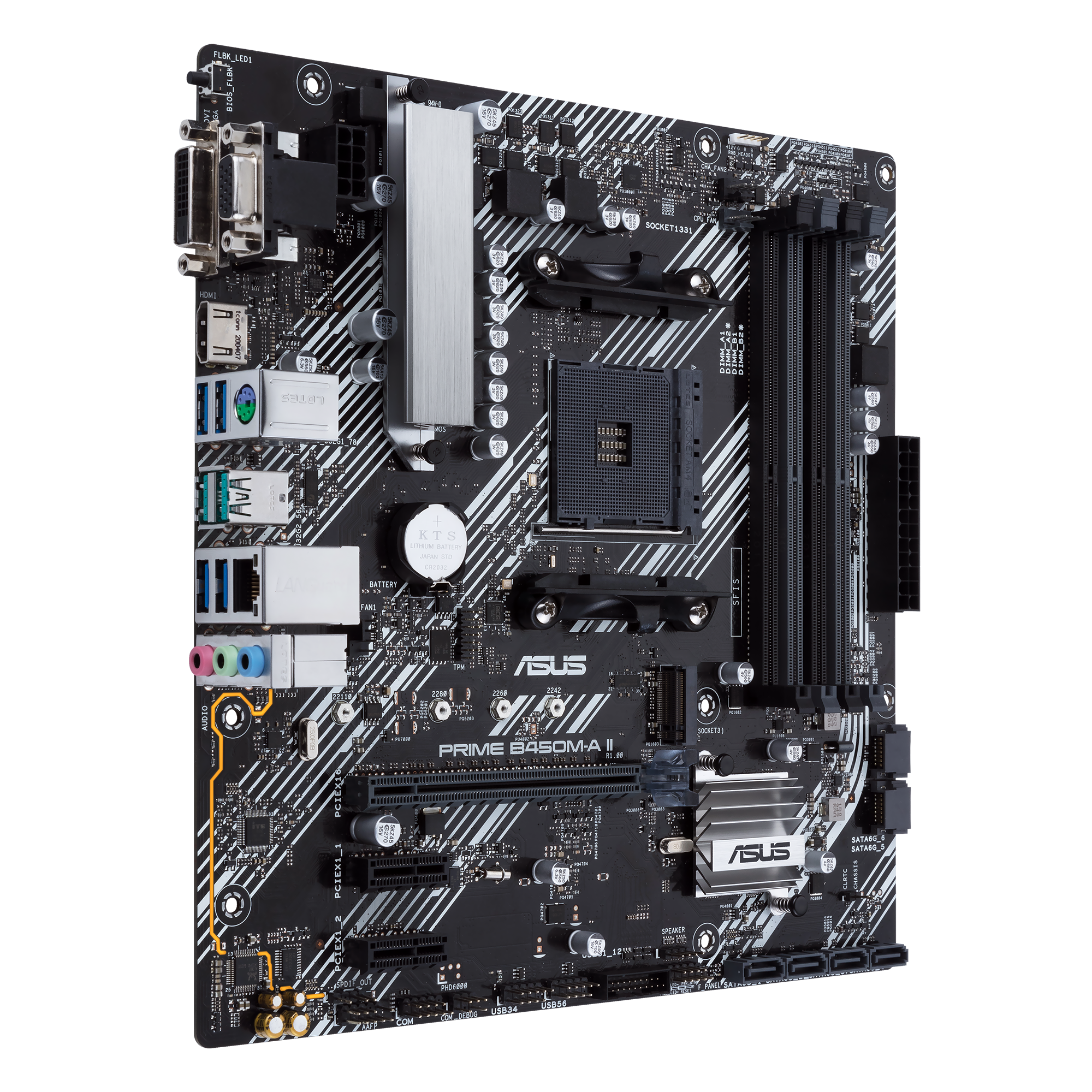 ASUS Prime B450M-A II mATX Mainboard Sockel AM4 M.2/USB3.1/HDMI/DVI/VGA