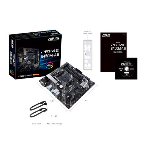 ASUS Prime B450M-A II mATX Mainboard Sockel AM4 M.2/USB3.1/HDMI/DVI/VGA