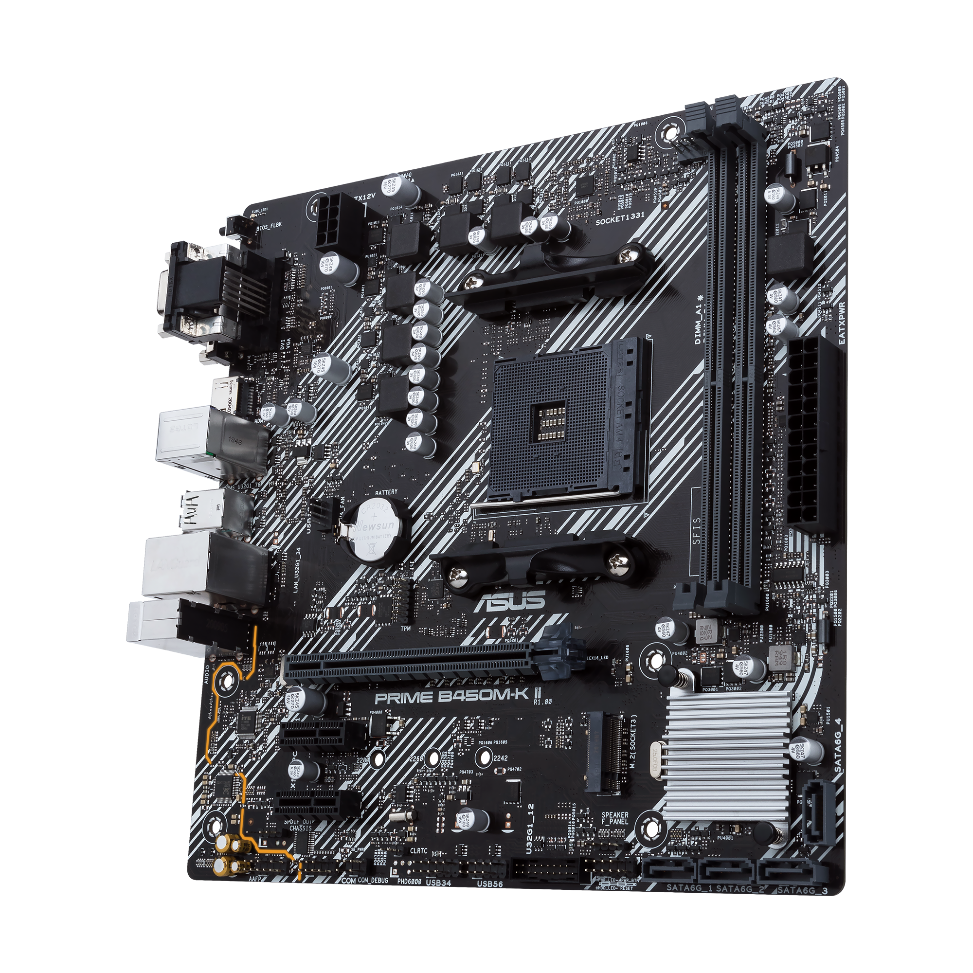 ASUS Prime B450M-K II mATX Mainboard Sockel AM4 M.2/USB3.1/DVI/VGA