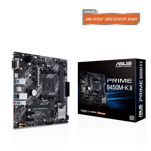 ASUS Prime B450M-K II mATX Mainboard Sockel AM4 M.2/USB3.1/DVI/VGA