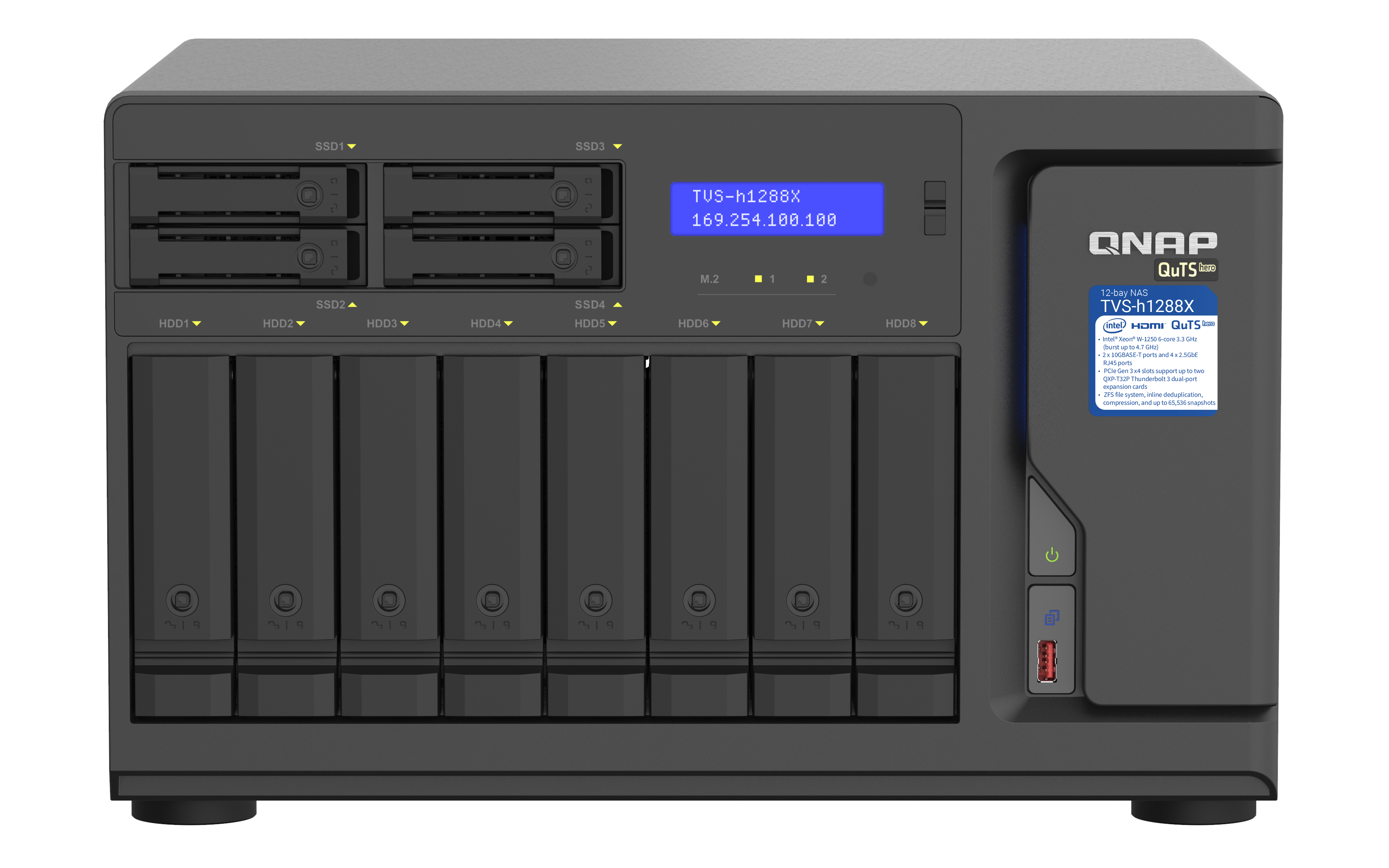 QNAP TVS-h1288X-W1250-16G NAS System 12-Bay