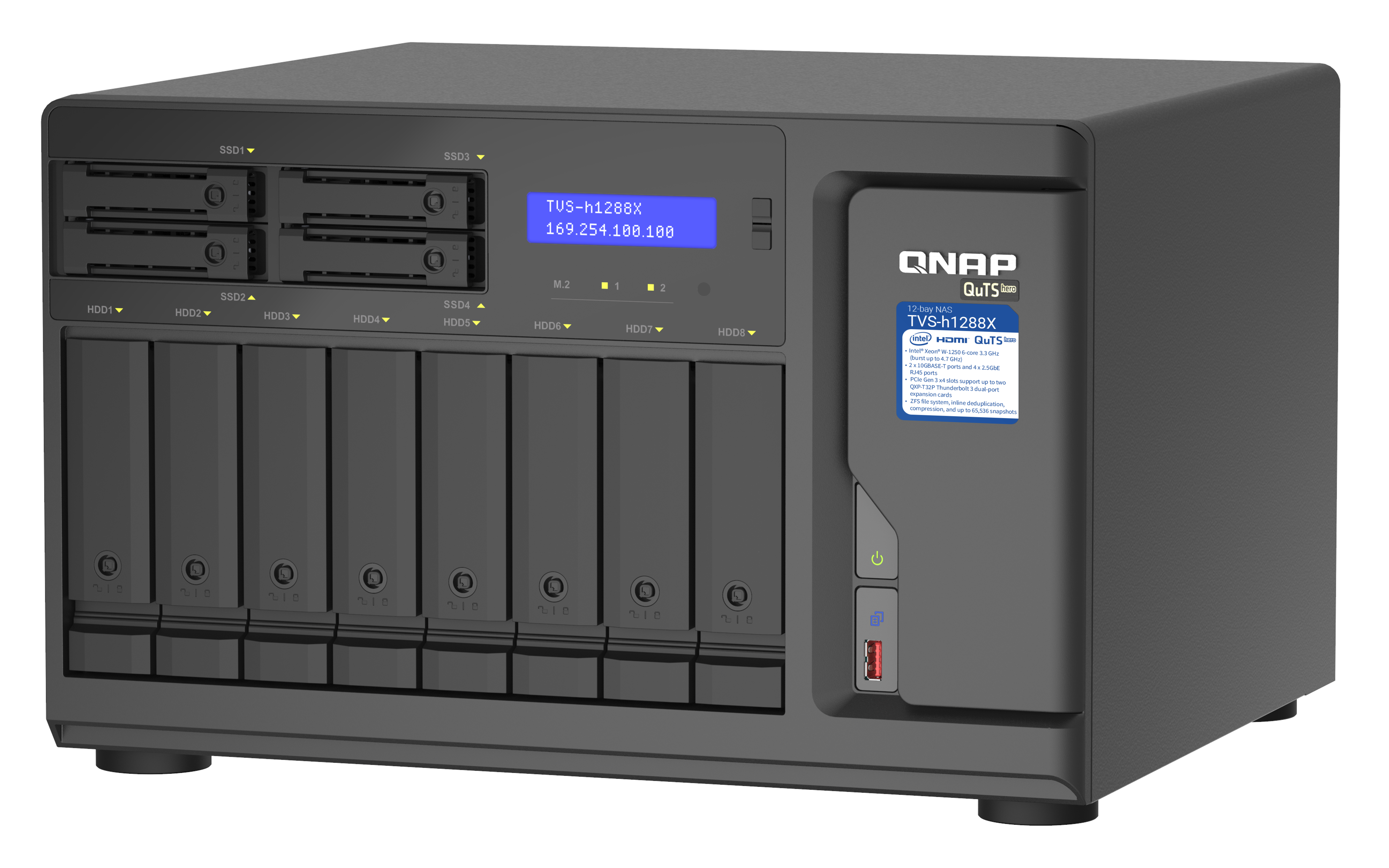 QNAP TVS-h1288X-W1250-16G NAS System 12-Bay