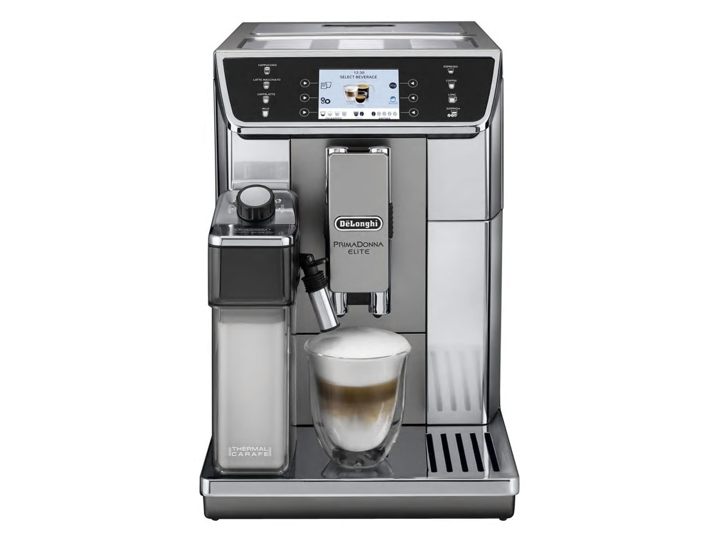 DeLonghi ECAM 650.55.MS PrimaDonna Elite Kaffeevollautomat Silber