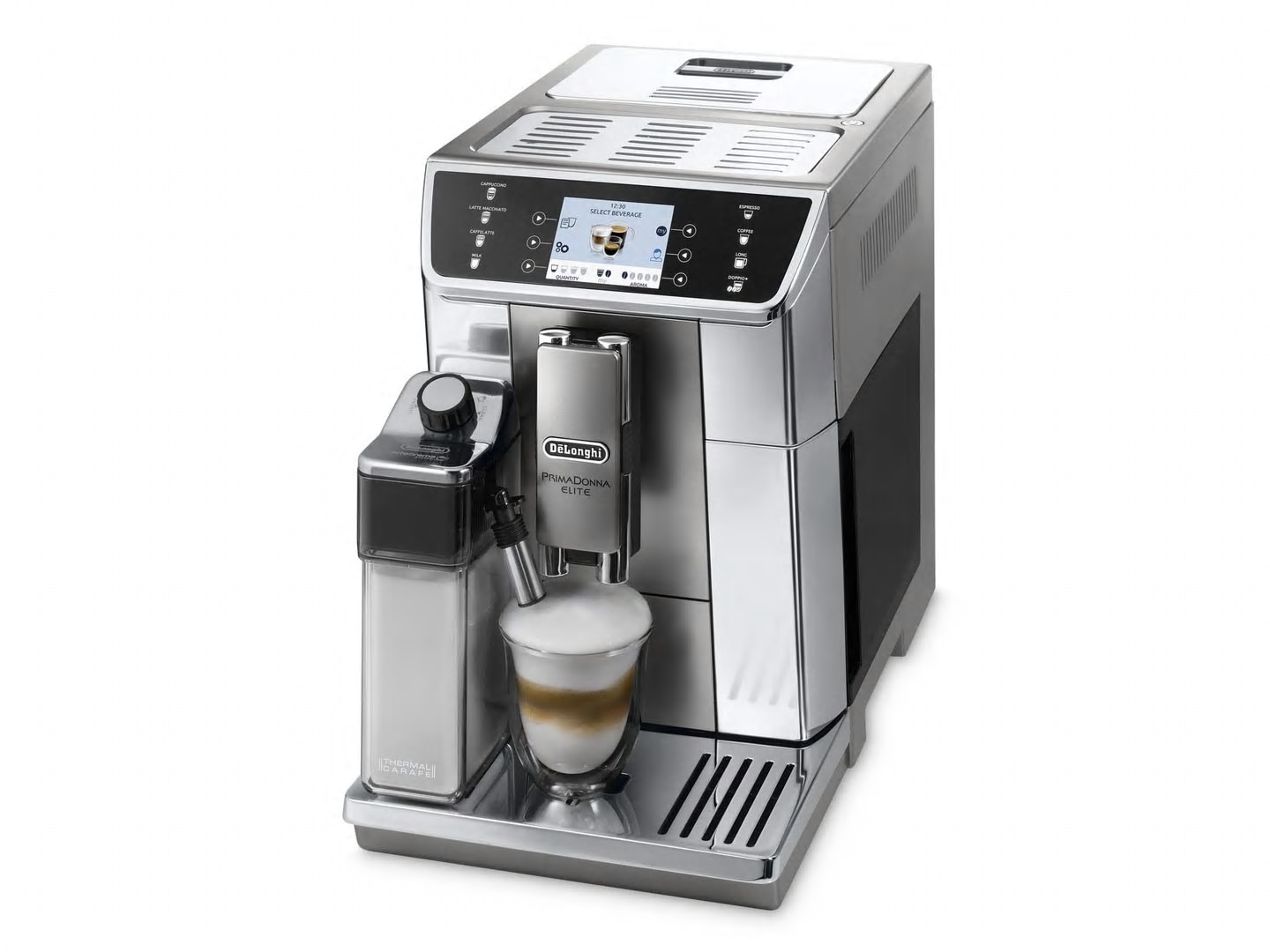 DeLonghi ECAM 650.55.MS PrimaDonna Elite Kaffeevollautomat Silber