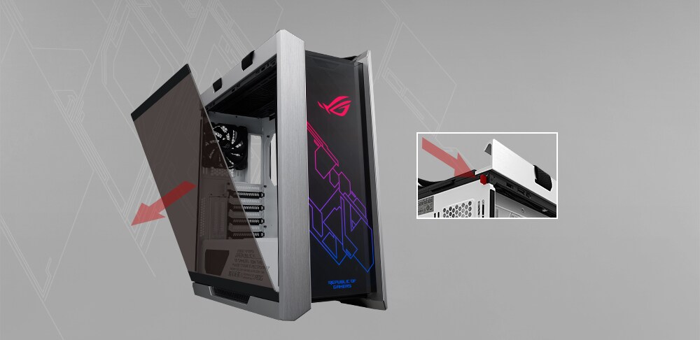 ASUS ROG Strix Helios RGB ATX Midi-Tower Gaming Gehäuse, White Edition