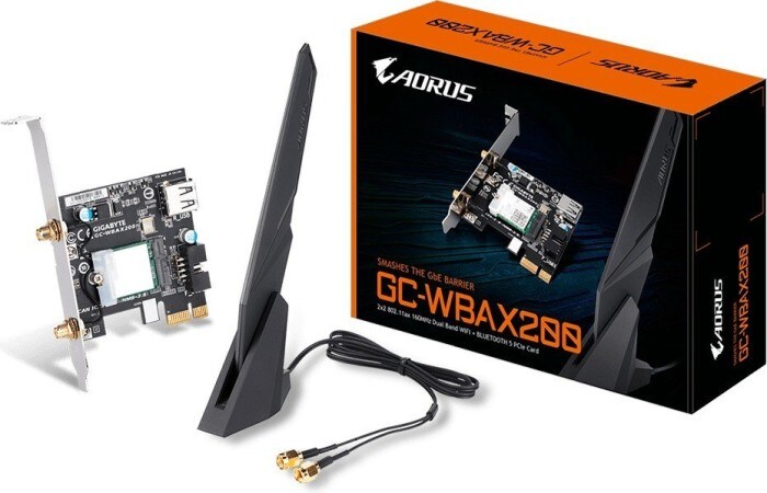 Gigabyte GC-WBAX200, 2.4GHz/5GHz WLAN Karte, Bluetooth 5.1 LE, PCIe x1